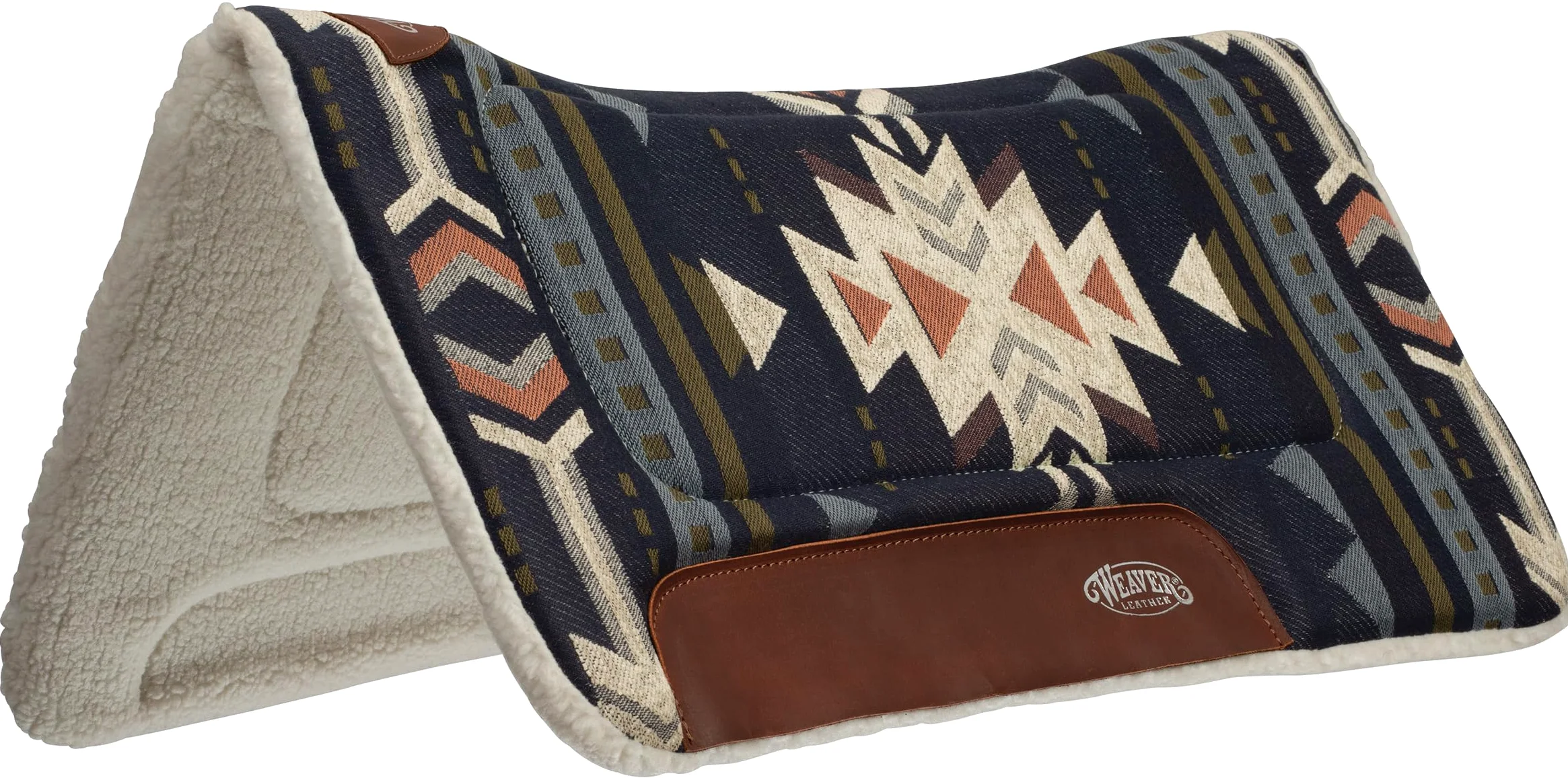 WEAVER Almohadilla de sillín de forro polar contorneada 32x32 azul marino