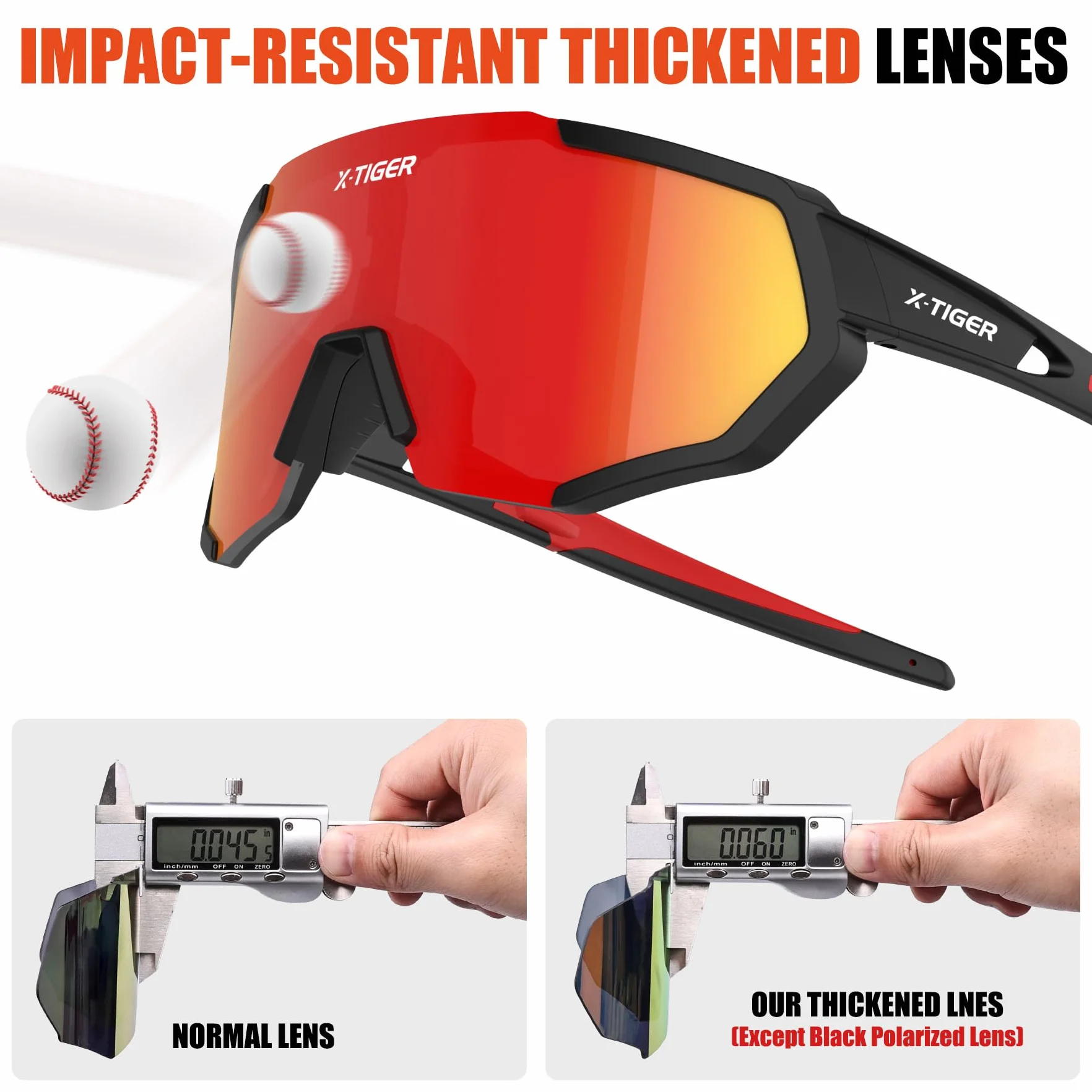 X-TIGER Gafas de Ciclismo con 5 Lentes Intercambiables UV400