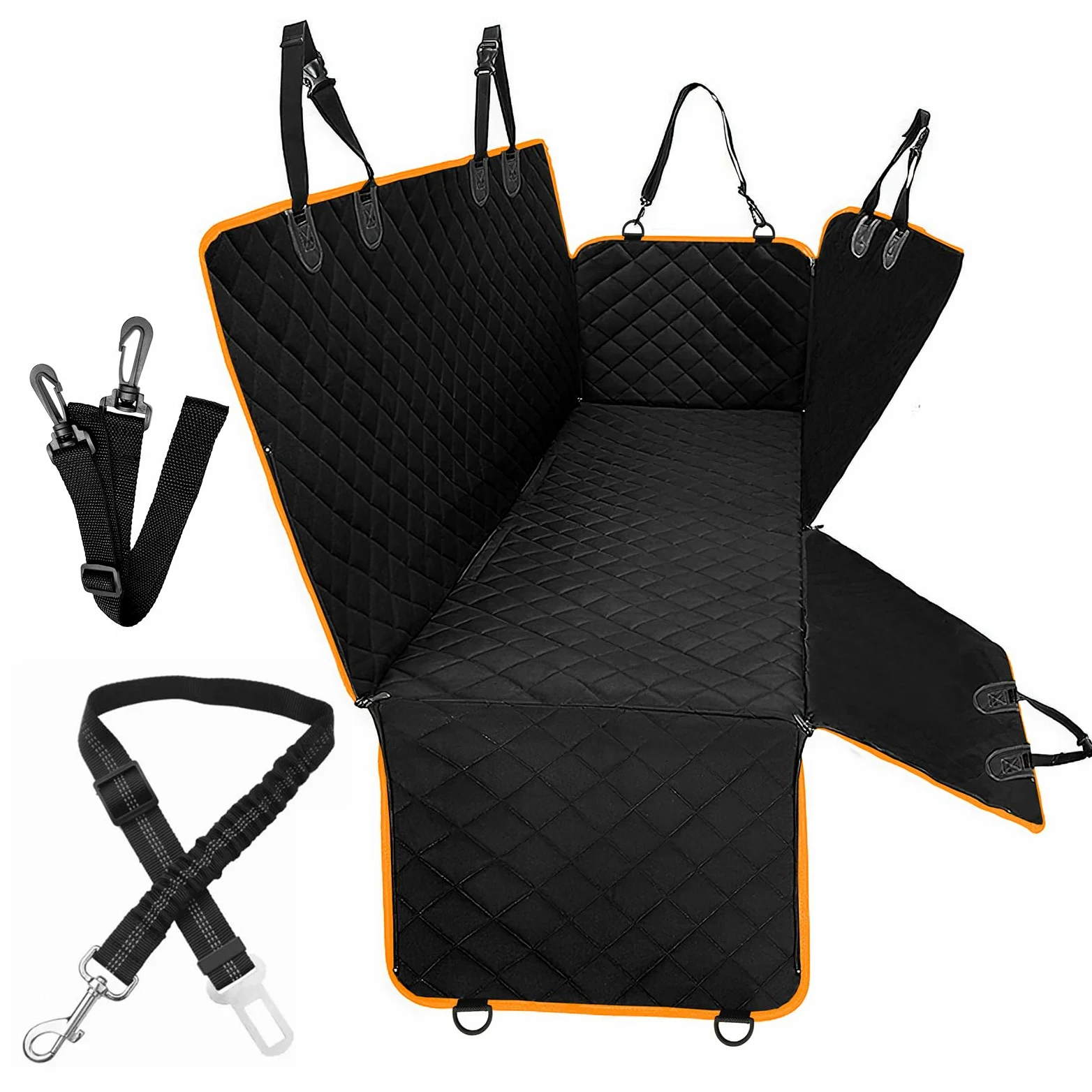 ICWEIMEI Funda de asiento de coche para perro, impermeable, para viajes de perro, antideslizante, protector de asiento de coche para mascotas, para coches, camiones, SUV