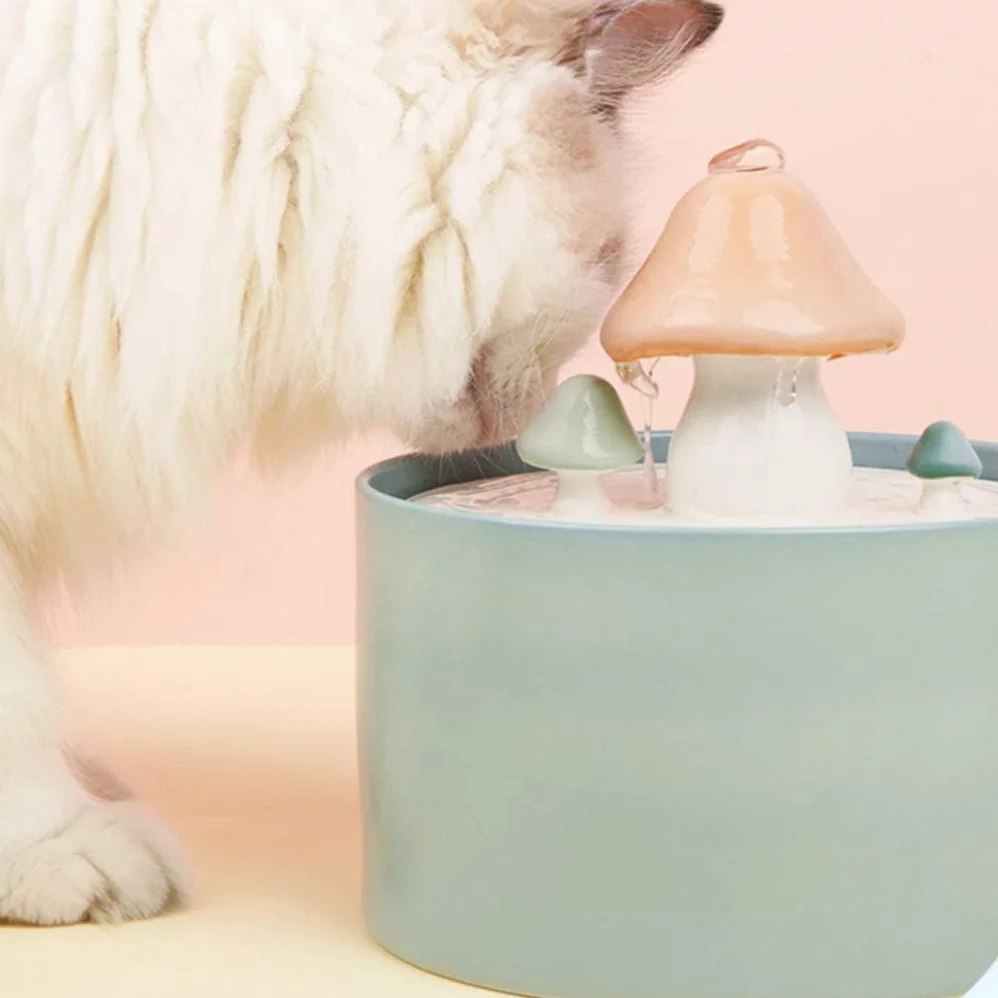 Pet Cat Dog Bebedero Bebedero Móvil De Cerámica, Agua A Temperatura Constante En Circulación Bebedero Automático, Suministros para Mascotas
