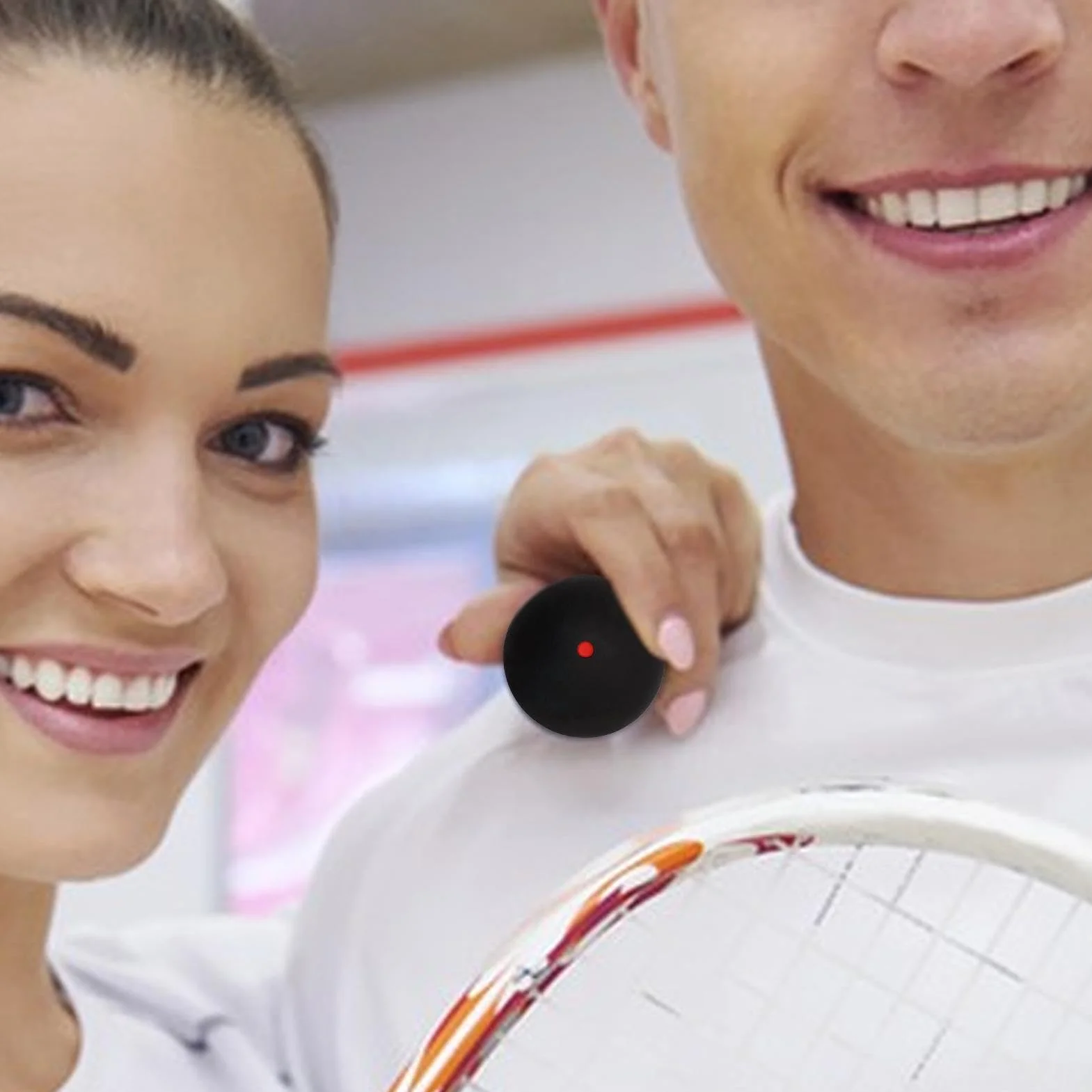 Pelotas de Squash de Goma con un Solo Punto Amarillo para Competición Deportiva