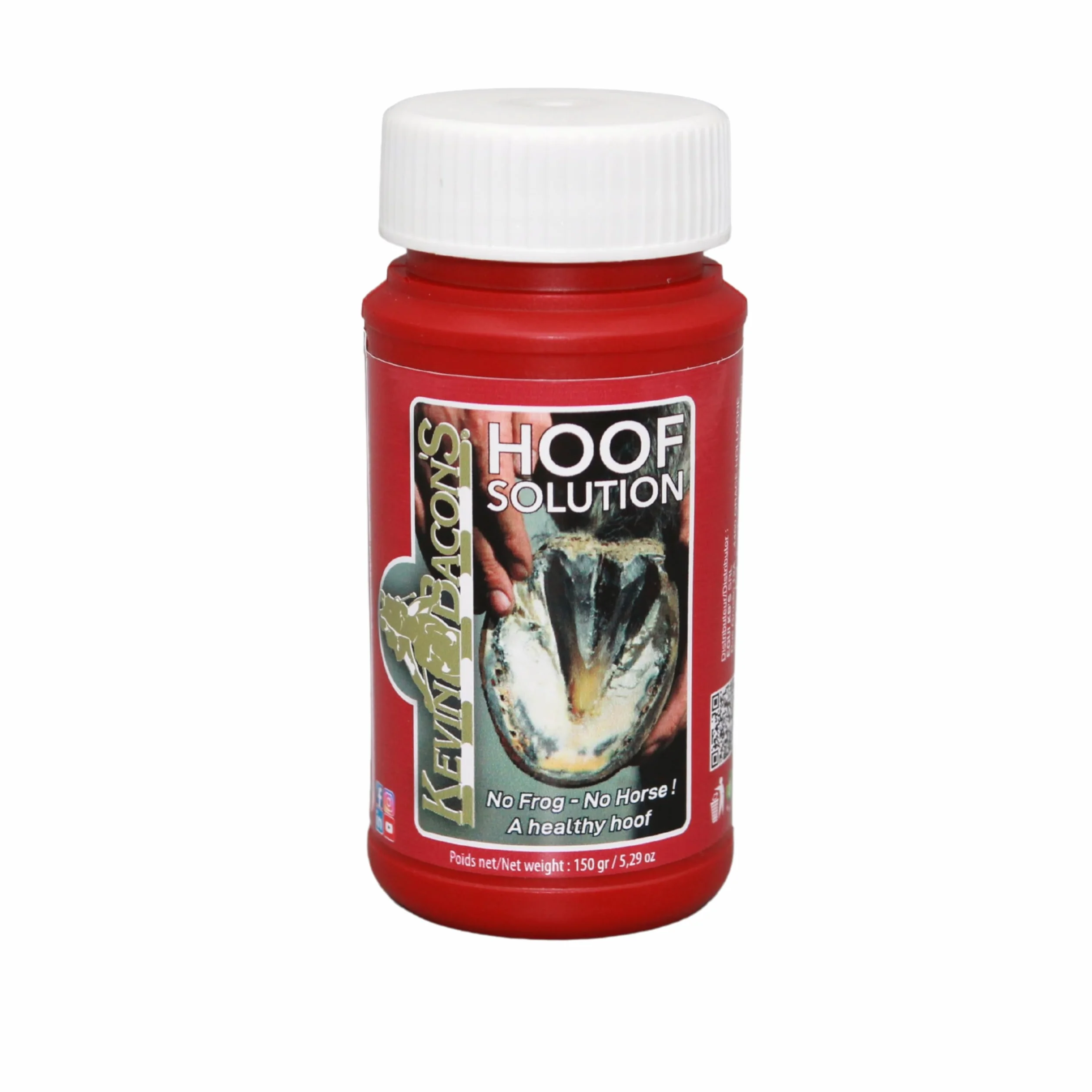 Kevin Bacon's Hoof Solution | 150 g | Apto para Todo Tipo de Caballos | con Cepillo Integrado | Aplicación rápida