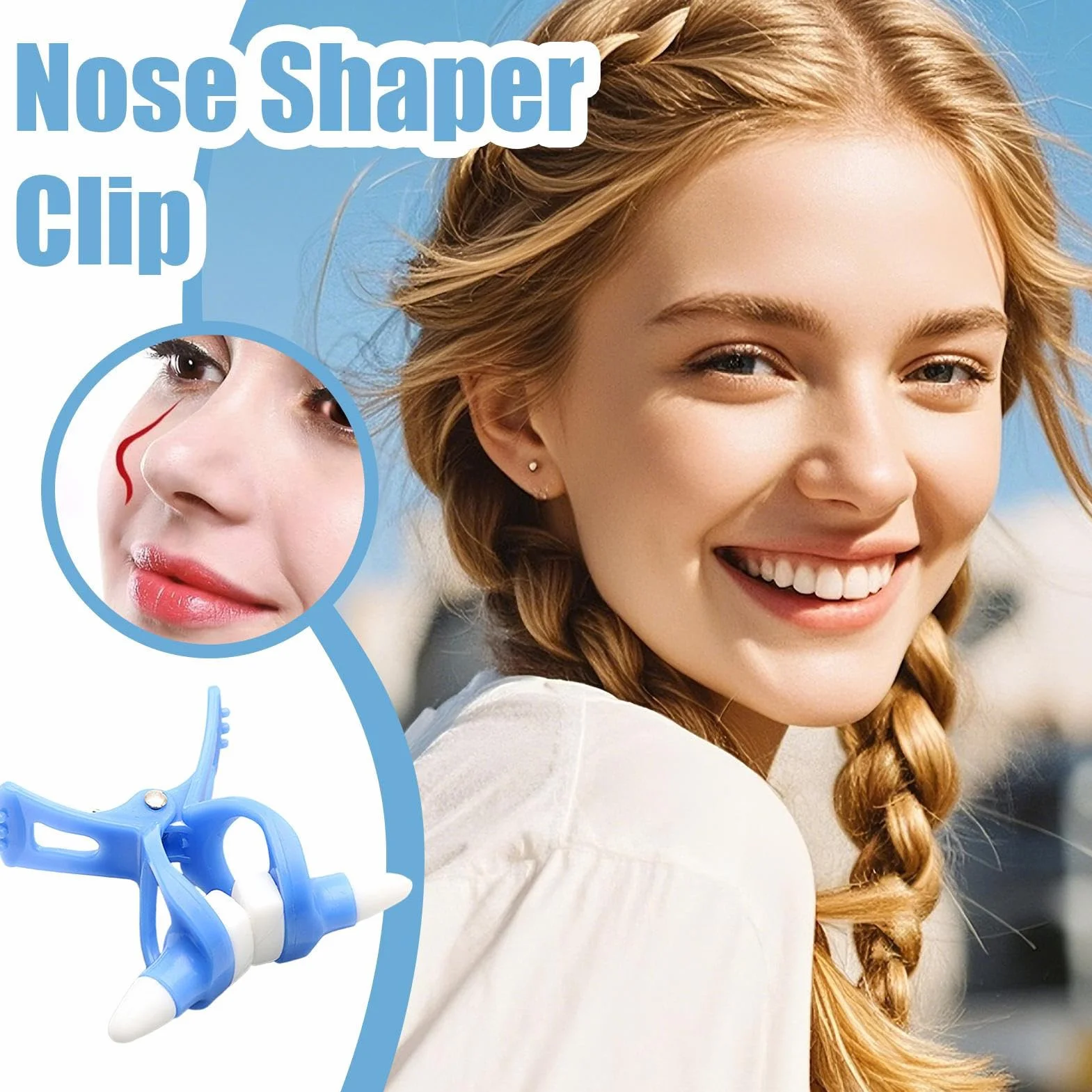Moldeador de nariz clip levantador nasal ergonómico
