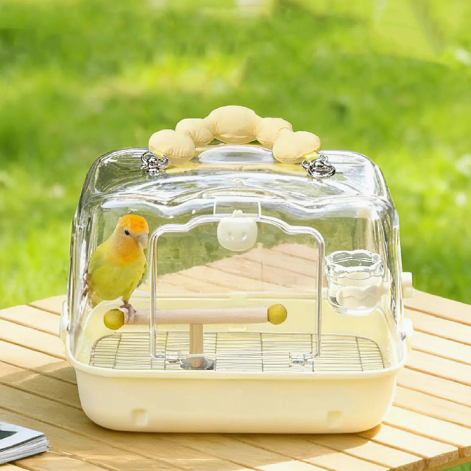 Jaula De Viaje para Aves Bolsa de Transporte Ligera para Loros | Bolsa Para Transportar Aves Con Soporte Para Cacatúas Ninfa y Periquitos en Aventuras al Aire Libre, Paseos y Salidas