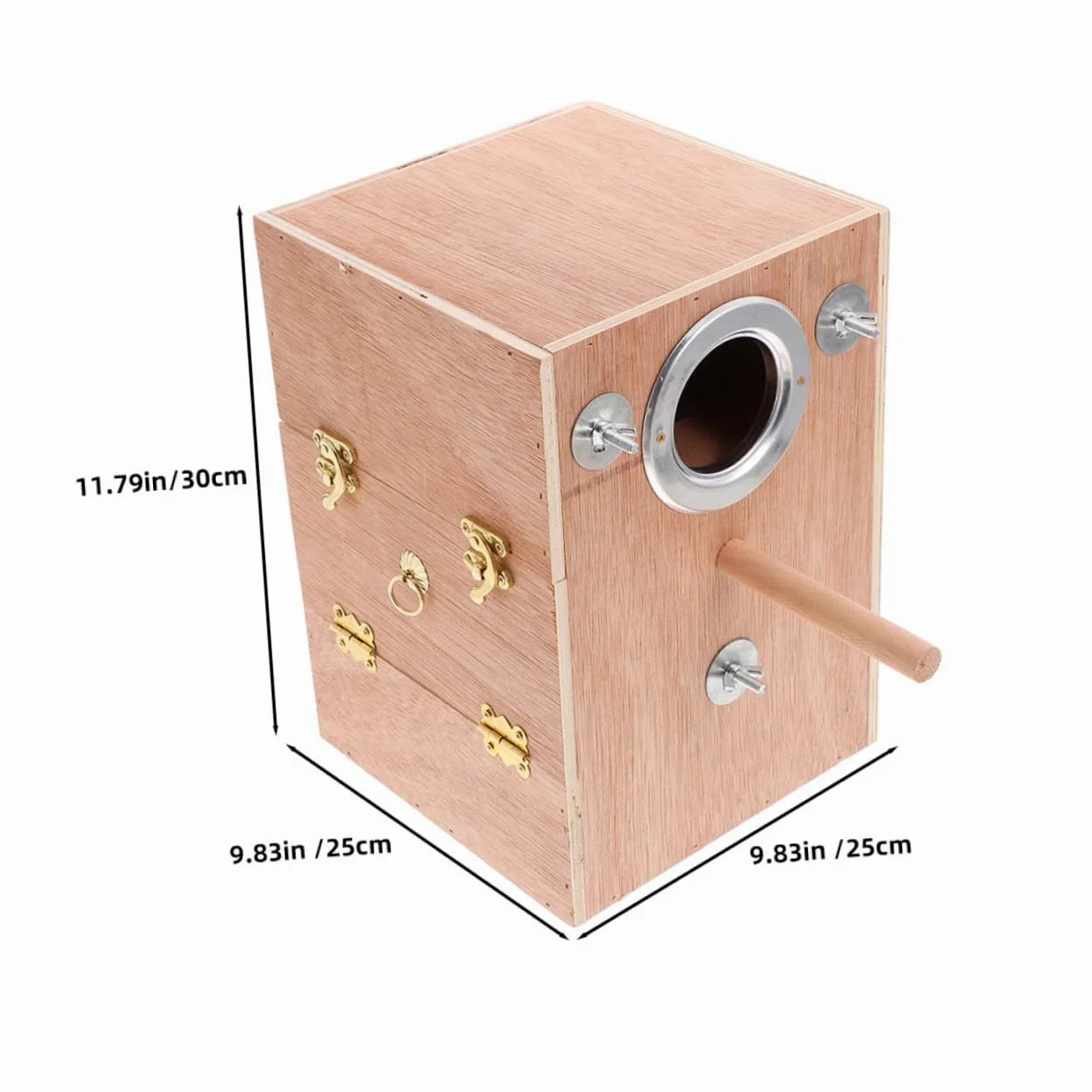Nido De Cría De Caja De Cría para Casa para Pájaros con Soporte para Percha Madera Caja Nido para Periquitos