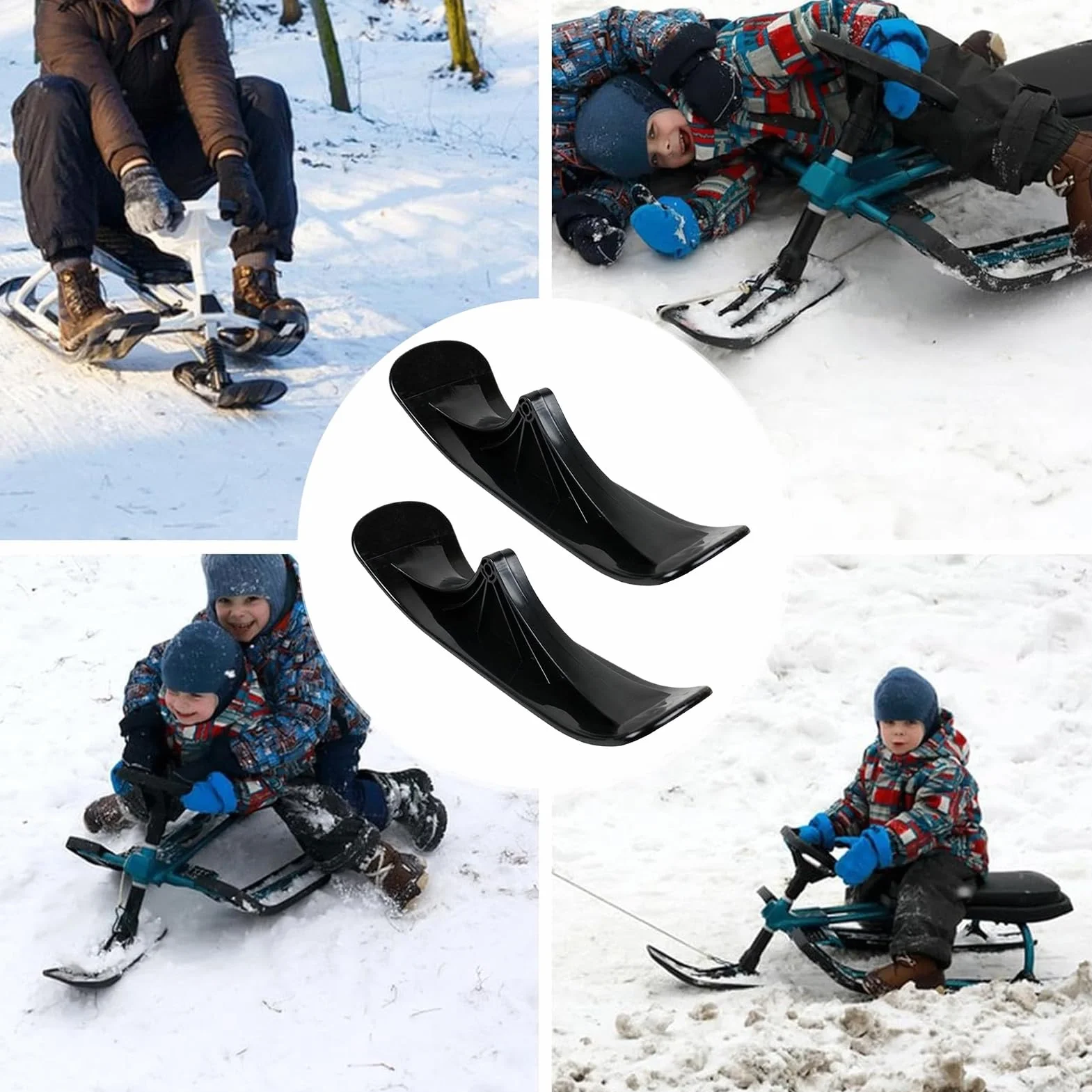 Kit de conversión de patinete de nieve, accesorios ergonómicos para deportes de invierno, kit de conversión de patineta de esquí para exterior