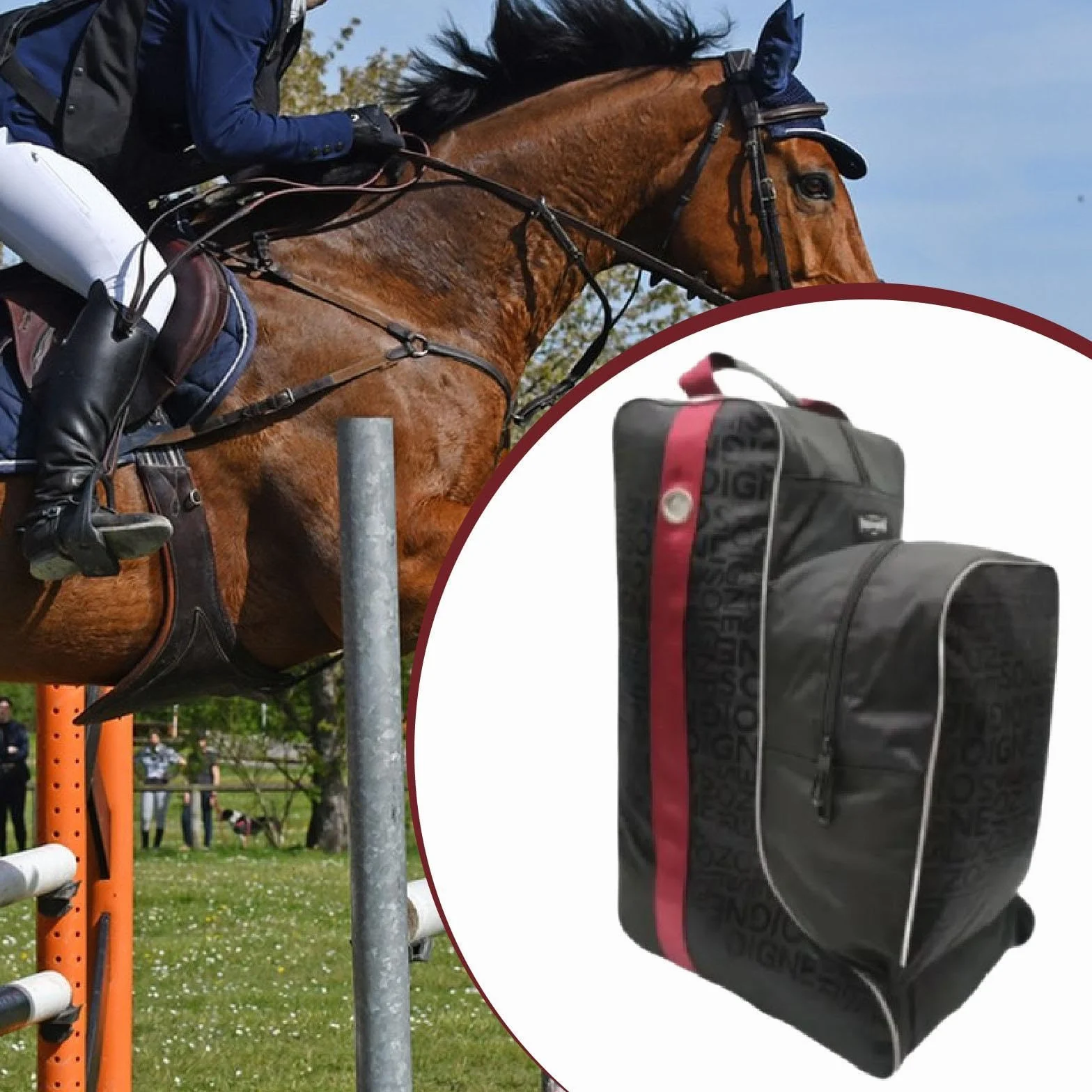 Bolsa para Botas de Equitación, Protección para Competición y Equipo Ecuestre de Tela Oxford, Bolsa de Arneses para Caballos, Bolsa para Botas de Montar de Vaquero, Impermeable, Multiusos