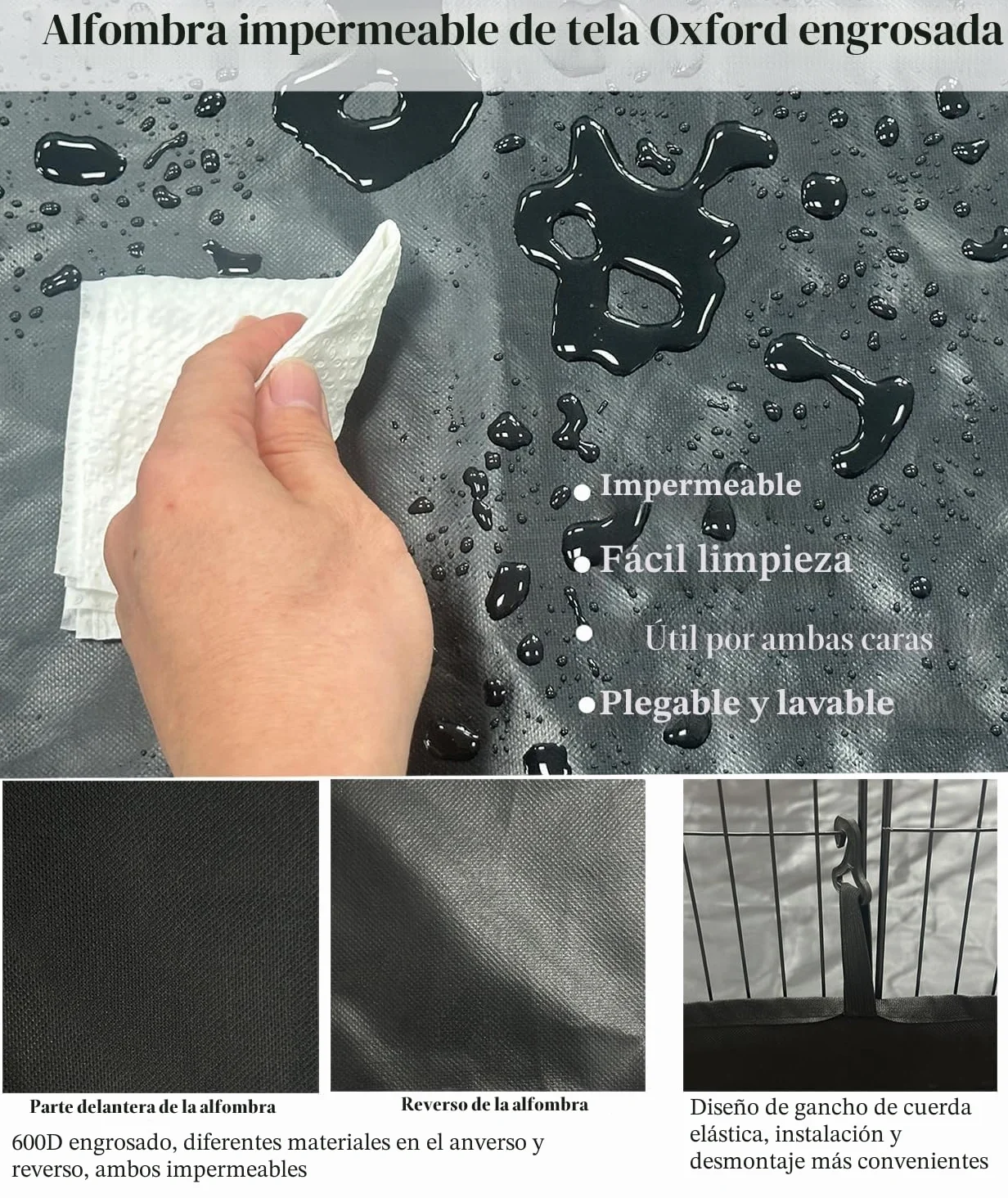 PILIN Corral para animales pequeños con puerta, valla para mascotas con alfombra impermeable, jaula para conejos, jaula para cobayas, cachorros, gatitos 30x38 12 piezas
