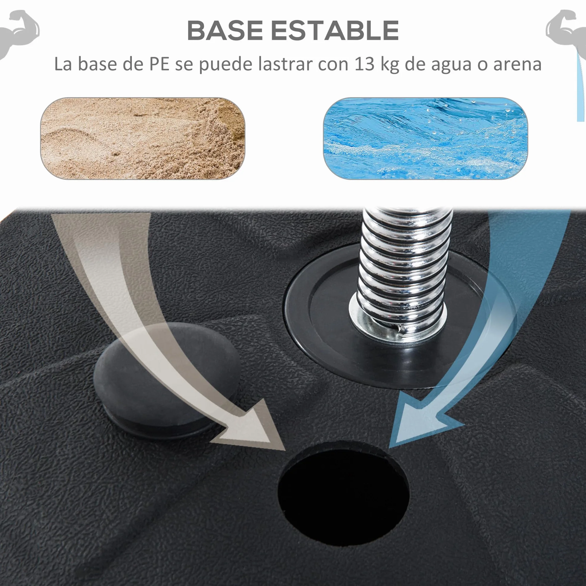 HOMCOM Saco de Boxeo de Pie Punching Ball Altura Ajustable 126-144 cm Base Rellenable Guantes Boxeo Adultos