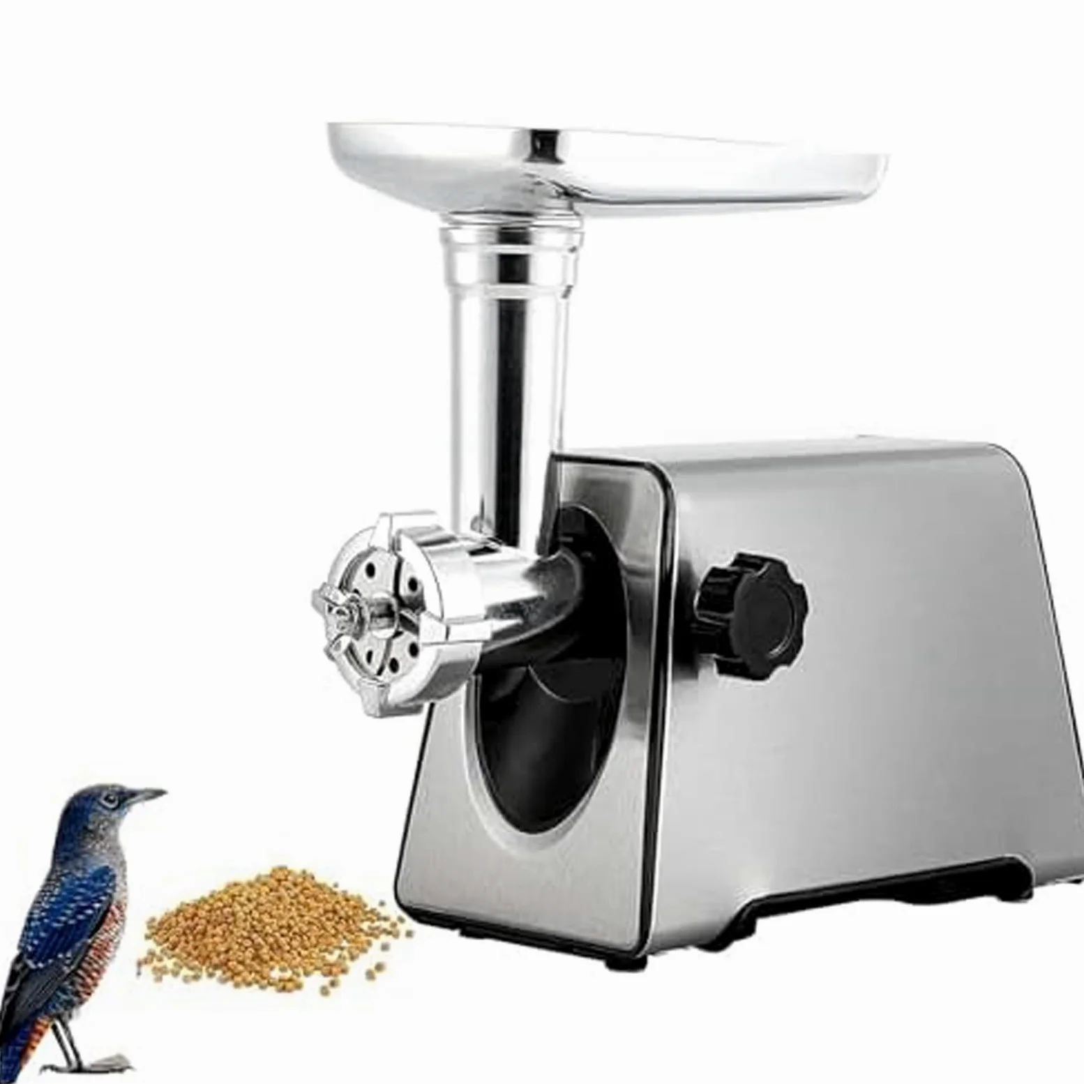 Máquina eléctrica de pellets de alimentación para animales, máquina de pellets de acero inoxidable para hacer piensos de gatos, perros, pájaros, peces, piensos para animales de granja, peletizador de