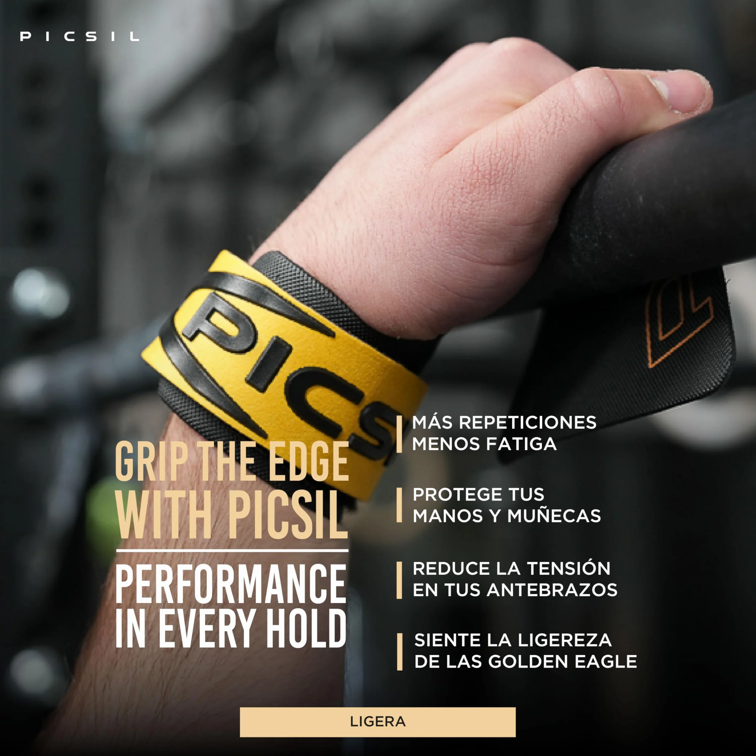 PICSIL Calleras Golden Eagle Grips de Competición Material Híbrido para Cross Training Calistenia Fitness