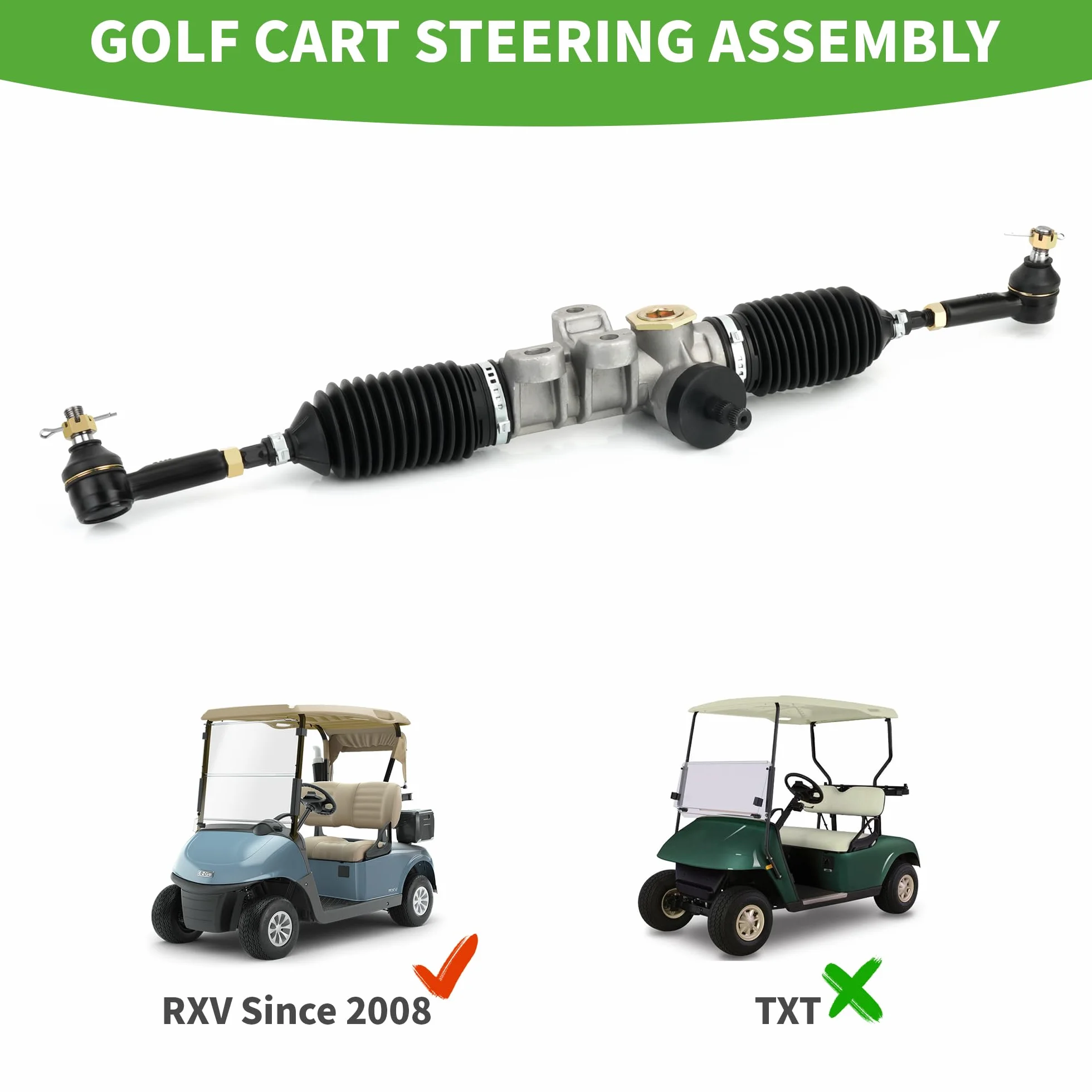 EZGO Soporte de dirección carrito golf 2008 RXV Electric Gas Golf Carts 601500 618329