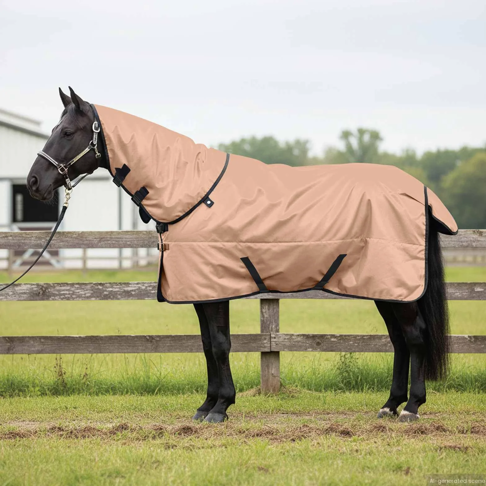 Manta para Caballo Capuchino 165 cm Poliéster,Deportes,Actividades al Aire Libre,Equitación,Cuidado de Caballos,Mantas y Capas para Caballos,2.164kg-42013186
