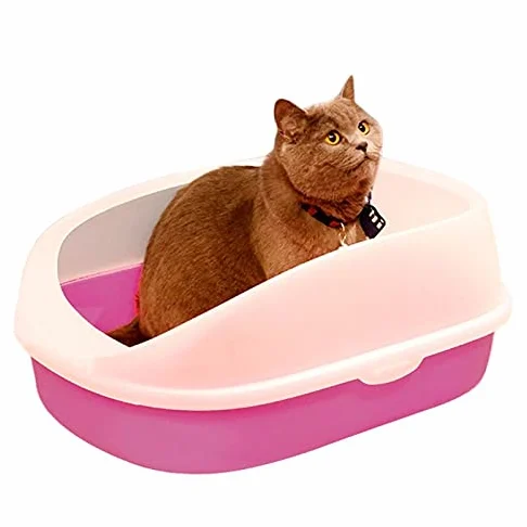 Cajas de Arena Mascota Perro Inodoro Gato Caja de Arena Caja Gato Perro Bandeja de Peluche Anti-Splash Toilette con la bastilla de Gato Pala Puppy Cat Indoor Home Sandbox Arenero ​Gatos