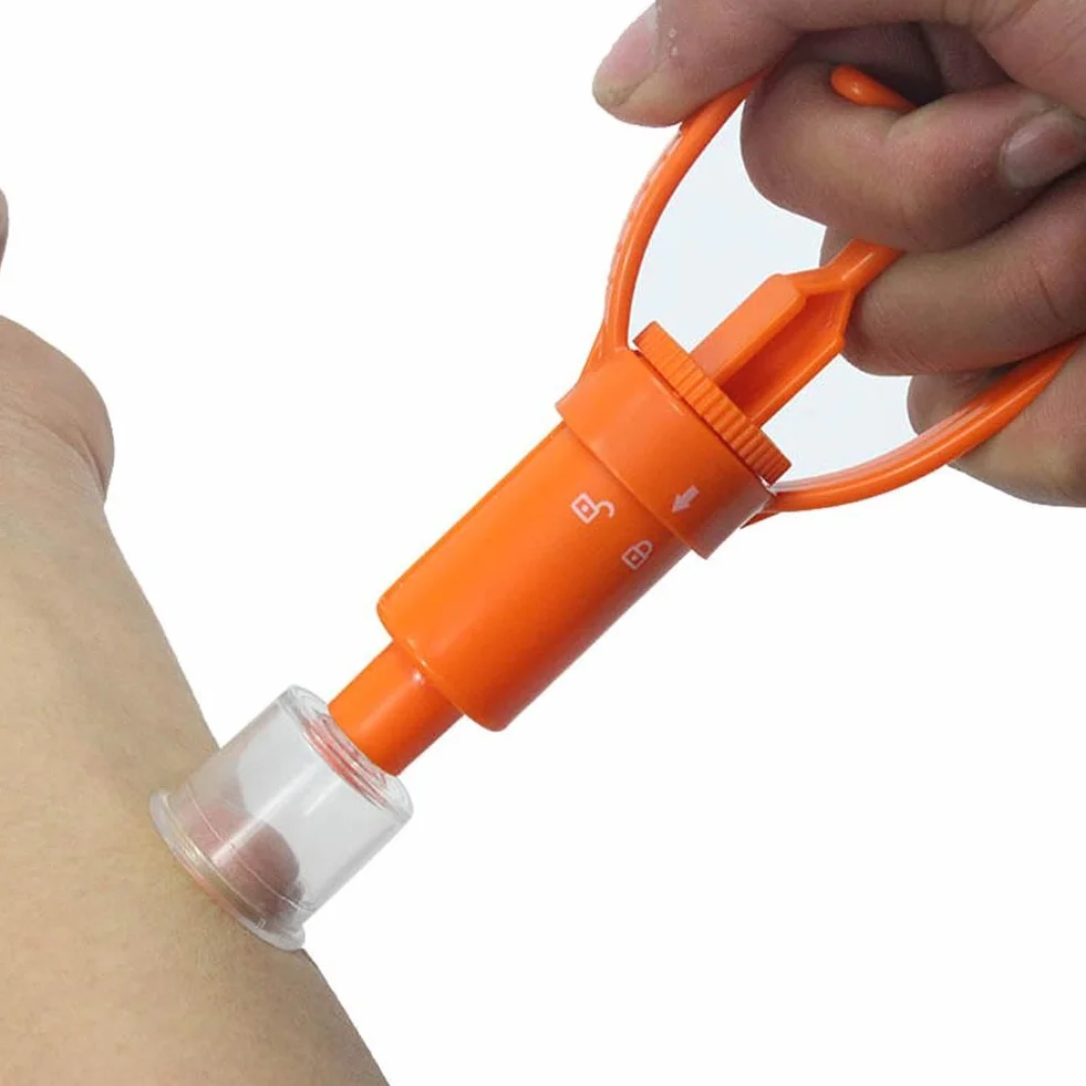 Medical Supplies - Bomba extractora de veneno de primeros auxilios, succión al aire libre y portátil con una sola mano para eliminación de serpientes, abejas, insectos, picaduras y picaduras