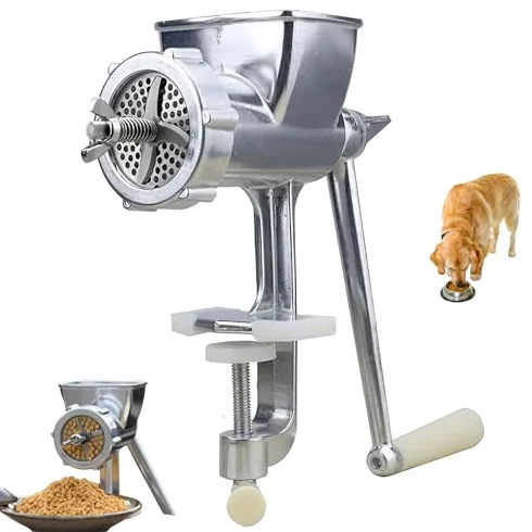 Máquina de pellets de alimentación manual - Molinillo de grano de manivela para alimentos para mascotas y piensos para peces pequeños, aves de corral y conejos