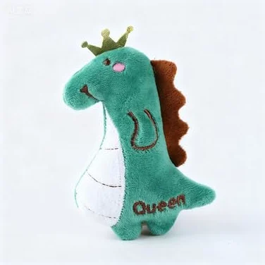 Juguete interactivo para gatos, juguete de peluche con forma de dinosaurio, lindo gato masticable, juguete de dinosaurio verde para interiores, 4.7 pulgadas - 020