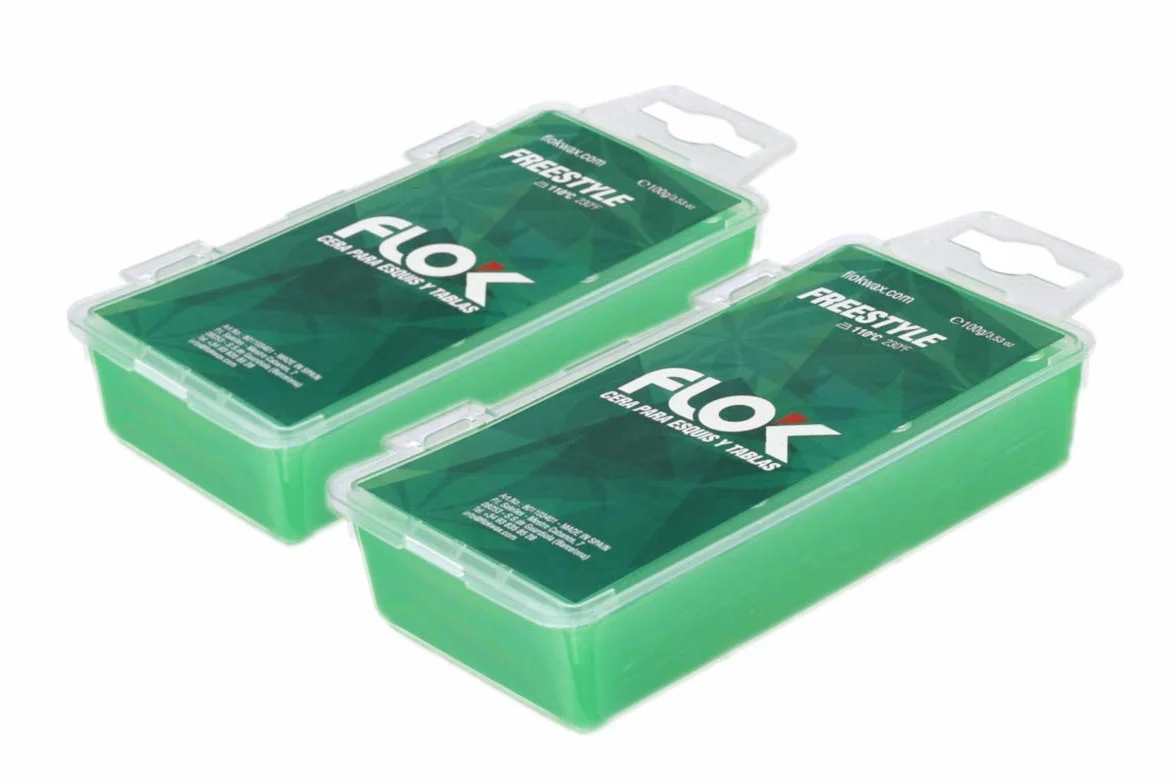 FLOK Freestyle 2 x 100g Cera esquí Adultos Verde