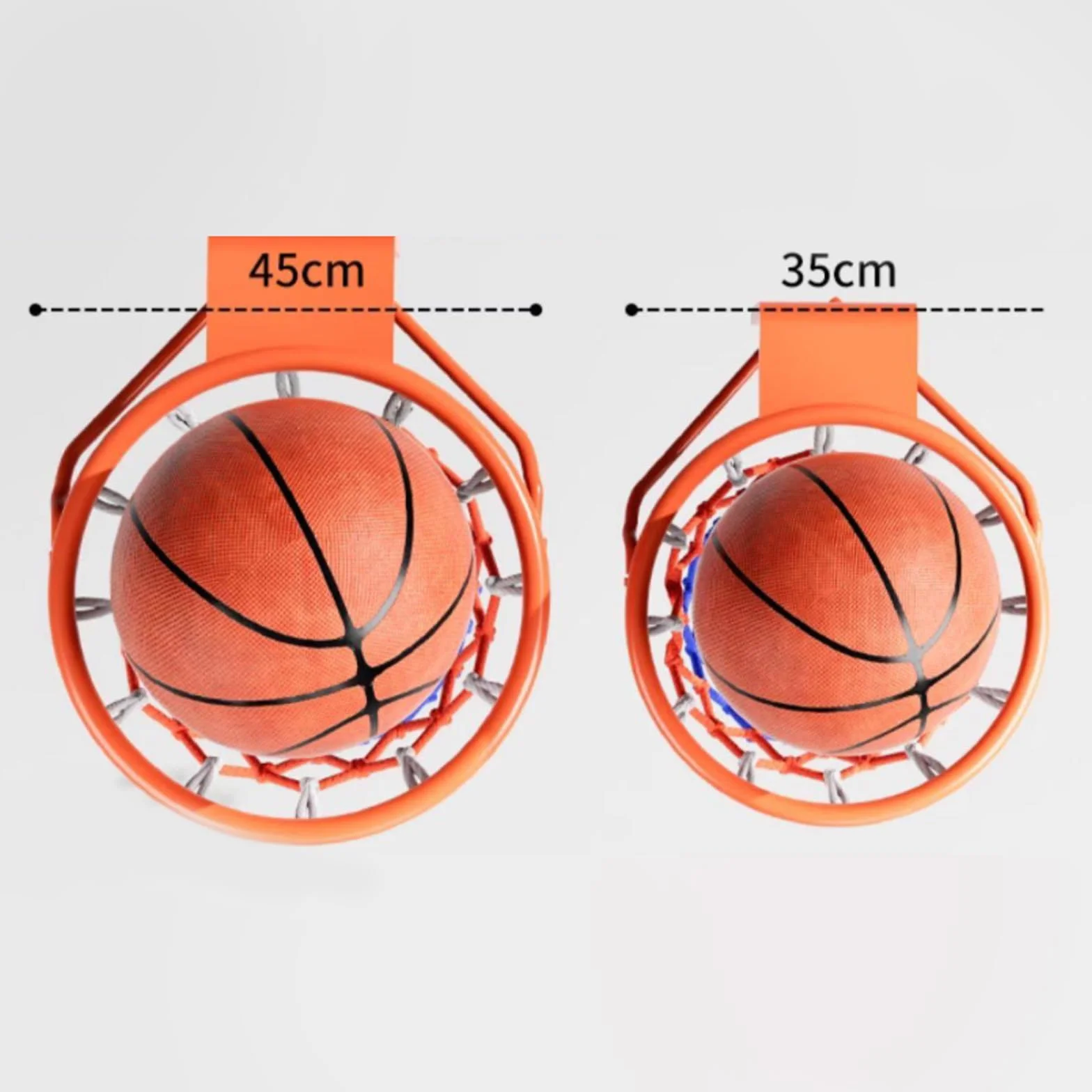 Canasta de Baloncesto de Pared Desmontable Portátil con Correas Ajustables