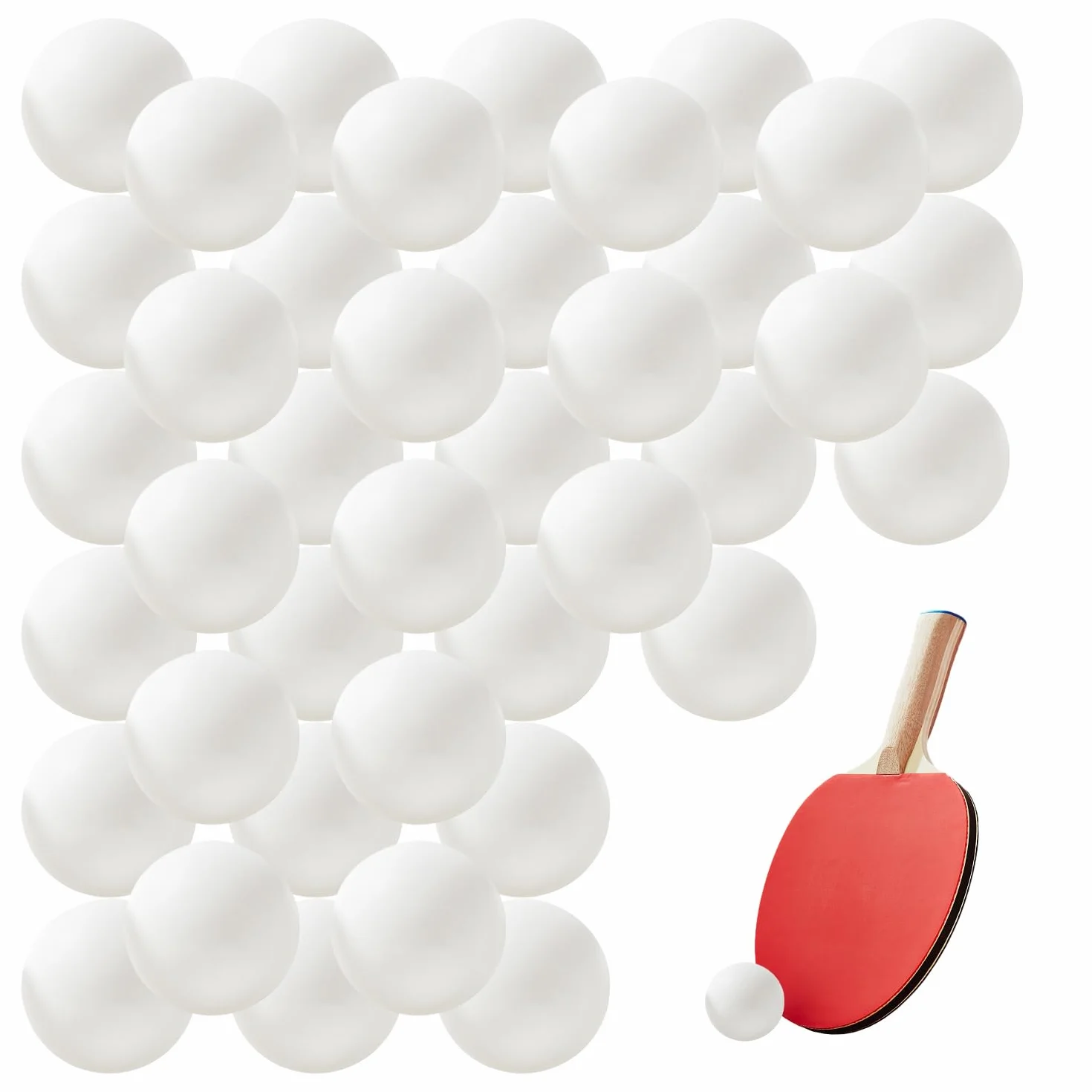 Pelotas de ping pong blancas 40 uds. plástico mate sin costuras para tenis de mesa deportes juegos