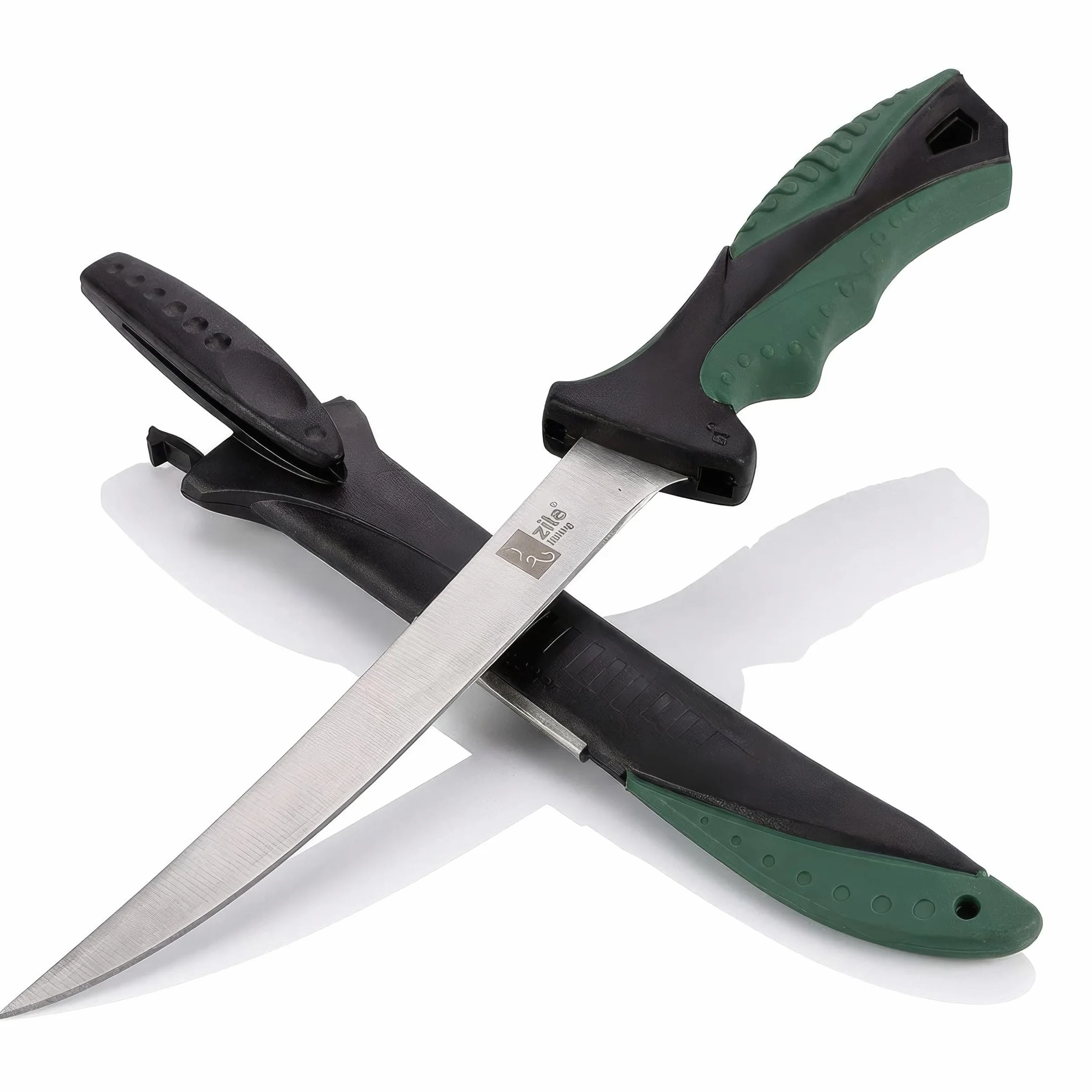 Zite Cuchillo para filetear Fishing 20 cm Hoja Afilada Mango Goma Antideslizante Funda Plástico