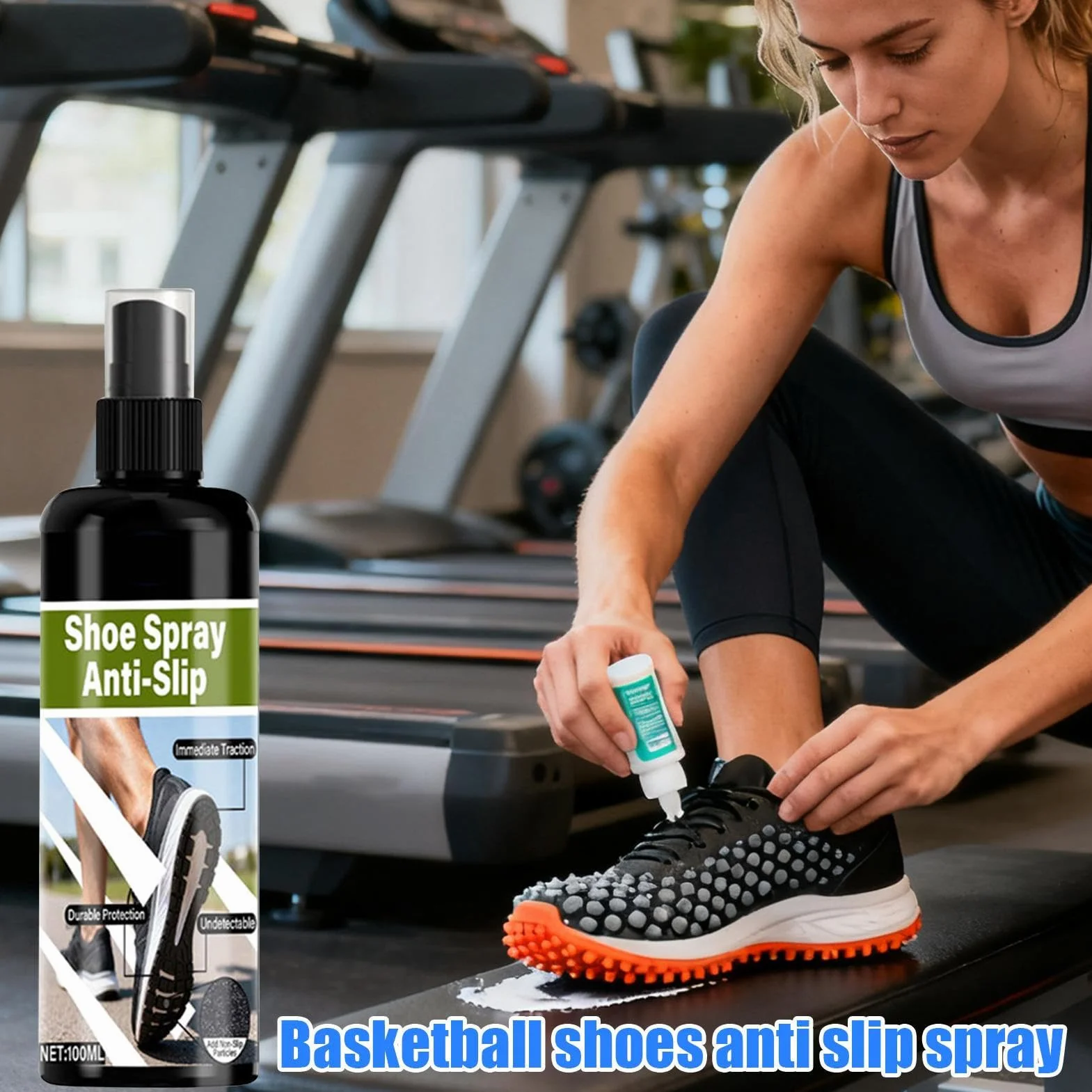 Grip Spray do Butów Koszykarskich 100ml - Szybkoschnący, Bez Klejenia, Sprzęt Treningowy
