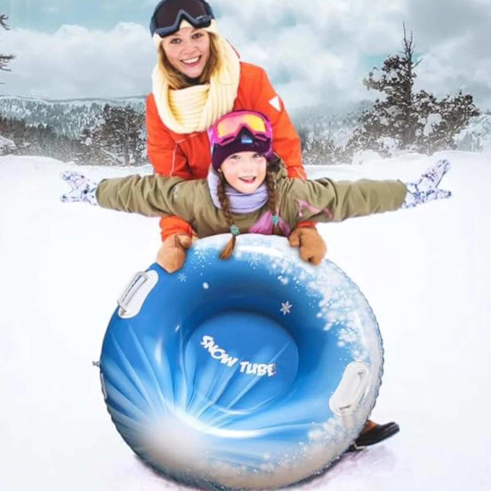 Colchones De Nieve para Adultos Tobogán Inflable Resistente Invierno Juguetes Actividades Exteriores