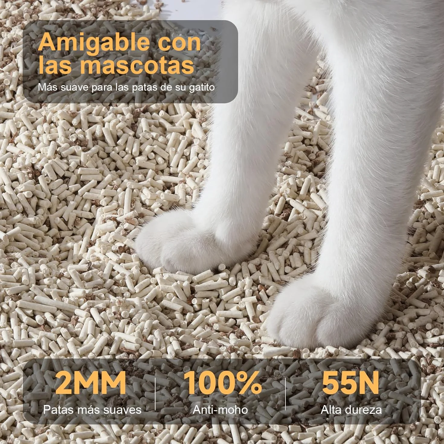 FUKUMARU Arena de Tofu para Gatos 10.8kg - Arena aglomerante para Gatos, Mezcla de pellets de madera de manzana, Libre de Polvo y fácil de aglomerar, Control de olores, se Puede desechar en el Inodoro