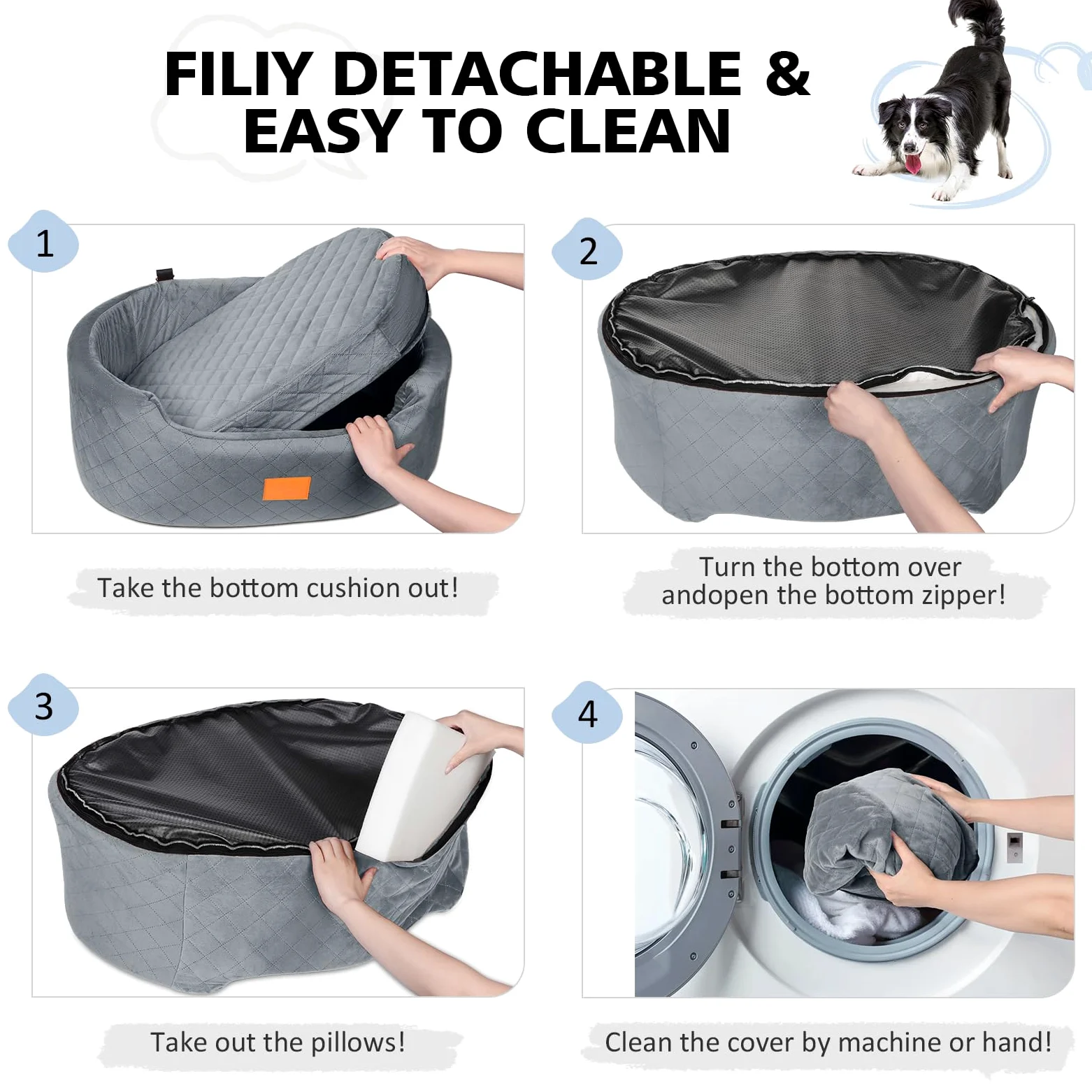 Asiento de coche para perros grandes/medianos de menos de 55 libras, cama de viaje con asiento elevador grueso lavable para mascotas con base antideslizante, se adapta a SUV y asiento trasero de