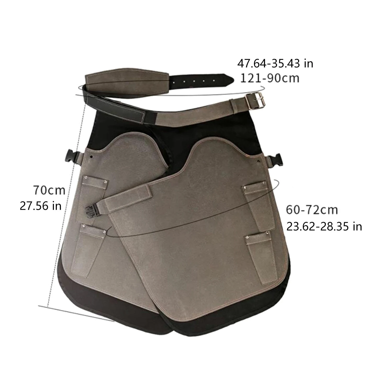 Delantal de Herrador, Bolsillos Laterales para Herramientas, Ropa de Trabajo, Microfibra.