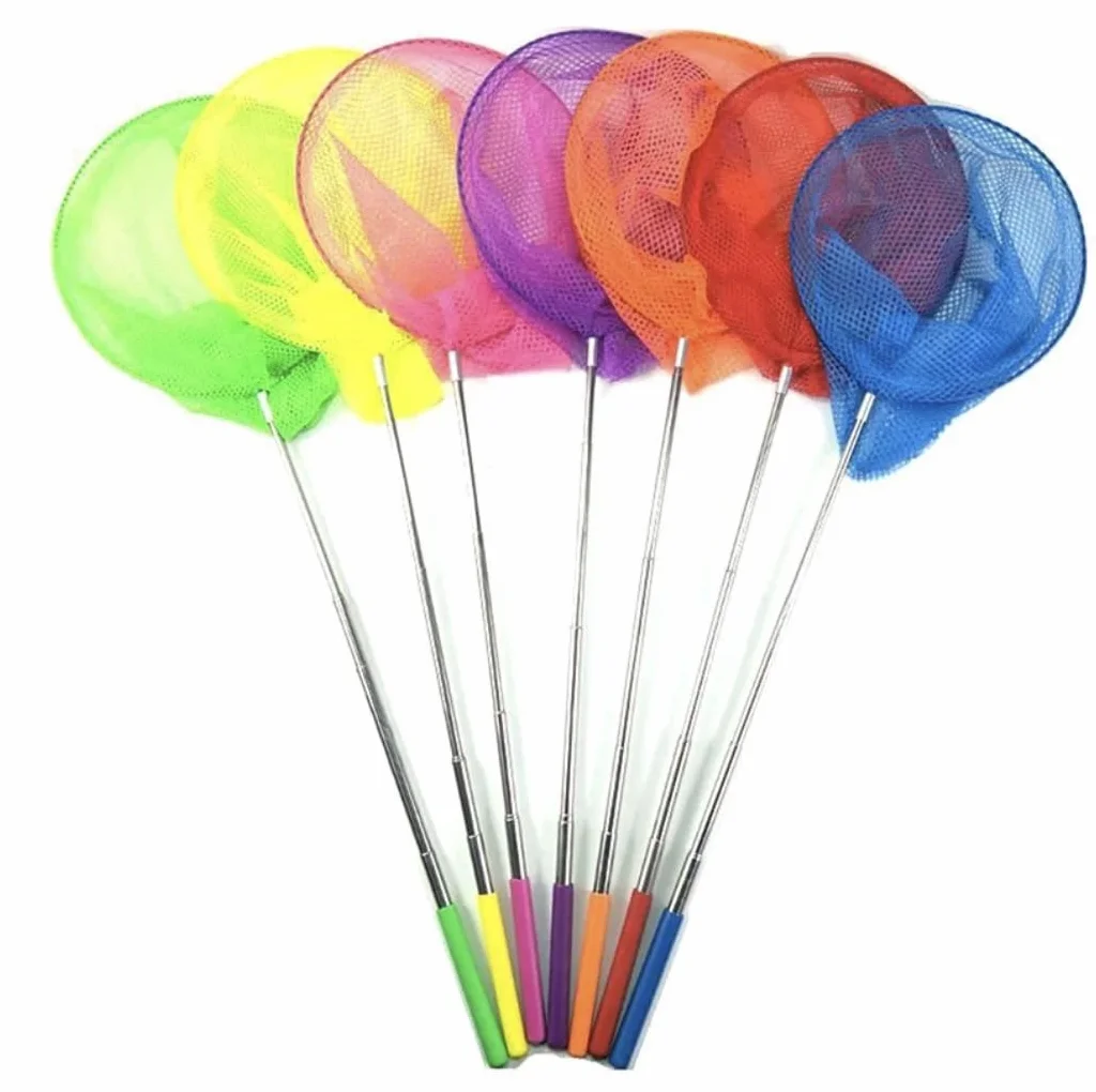 Redes de Pesca con Mango Extensible para Atrapar Insectos, Mariposas, Peces Pequeños 2 Piezas