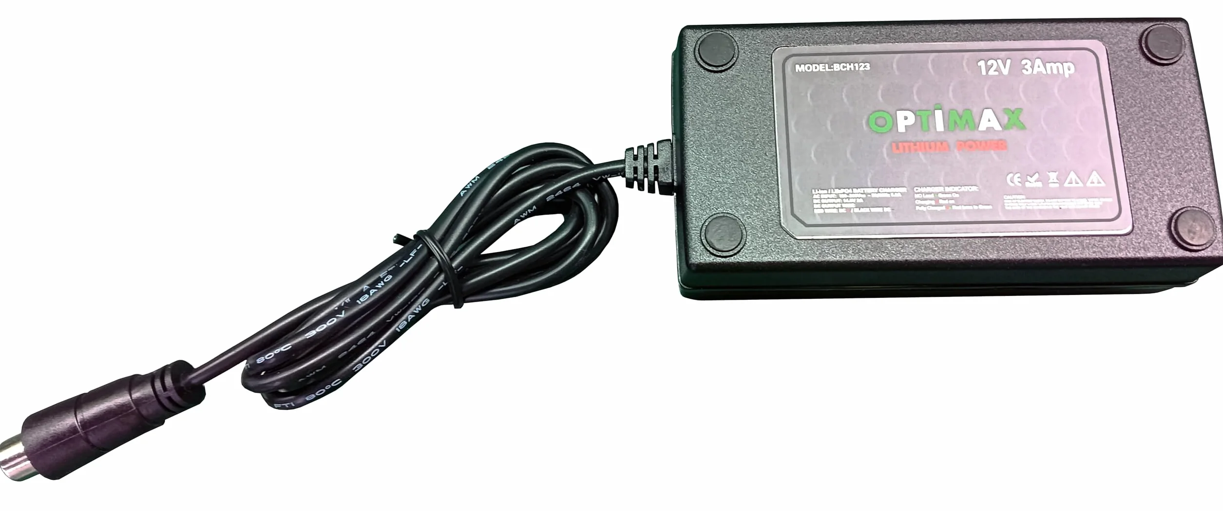 Batería Litio Carro de Golf 12V 18Ah con Cargador y Cable 3 Pin Circular