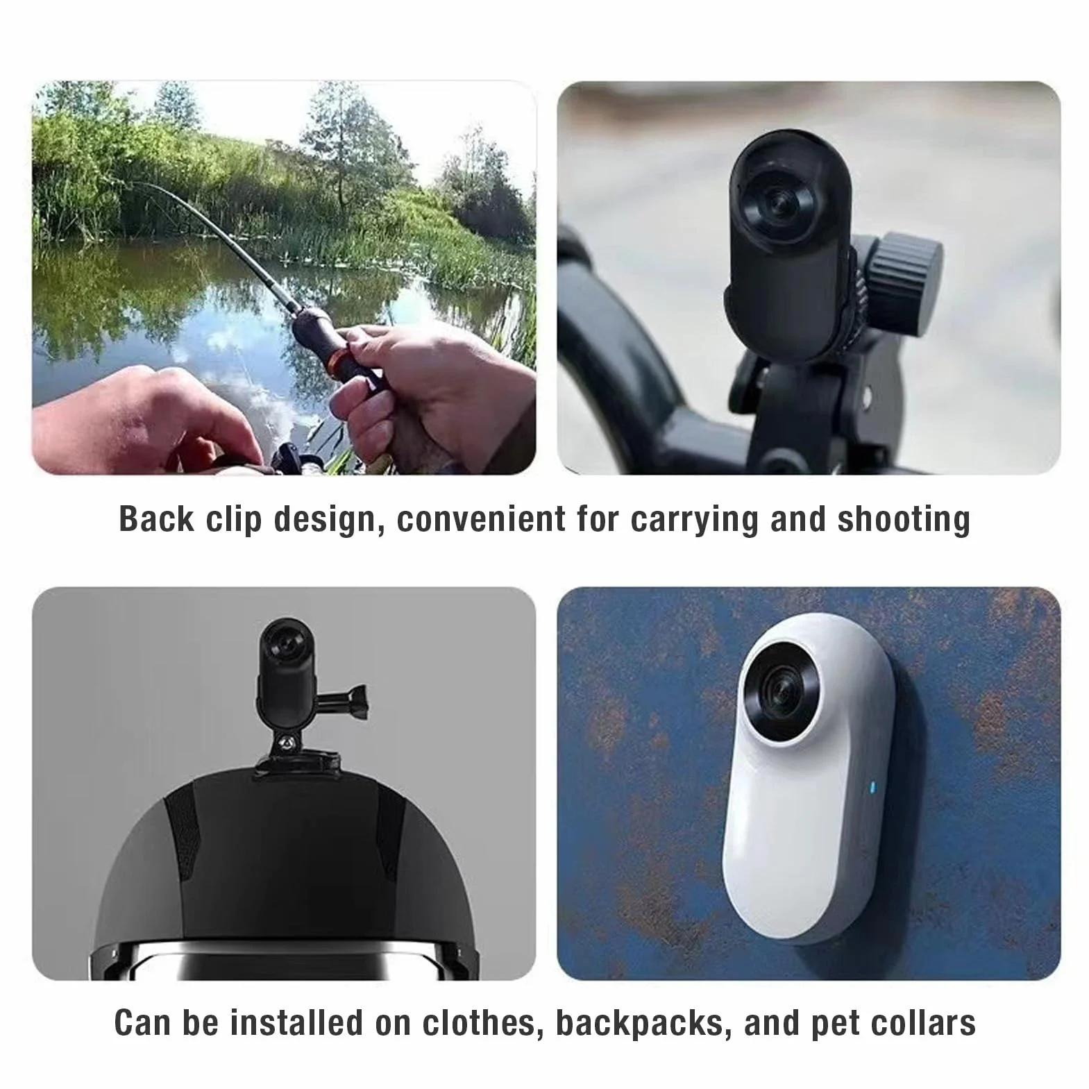 Diyeeni Collar de Cámara para Gatos, Cámara de Collar para Perros HD 1080P, Lente Gran Angular de 120°, Mini Cámara de Acción para Perros, Gatos Presentes en Interiores y Exteriores,
