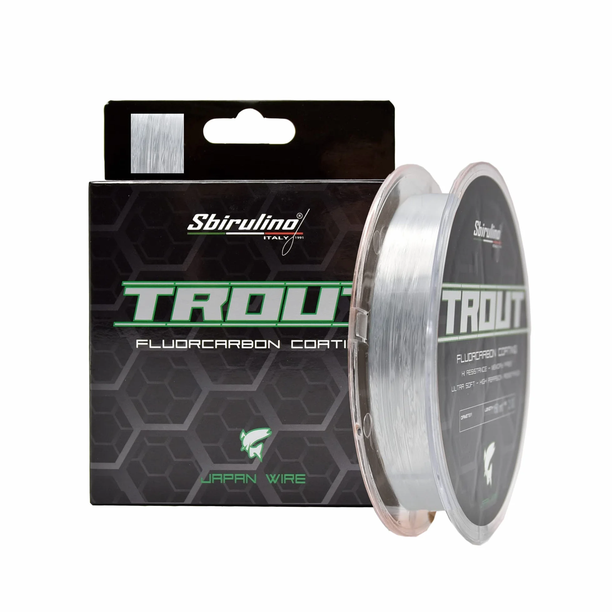 Sbirulino Hilo de Pesca fluorocarbon Trout MT 150-500-1000 0,12-0,25 mm
