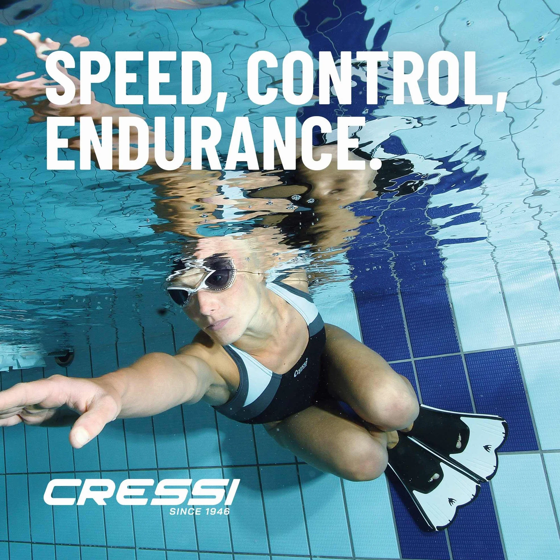CRESSI Light Short Fins Aletas Cortas de Entrenamiento y Natación