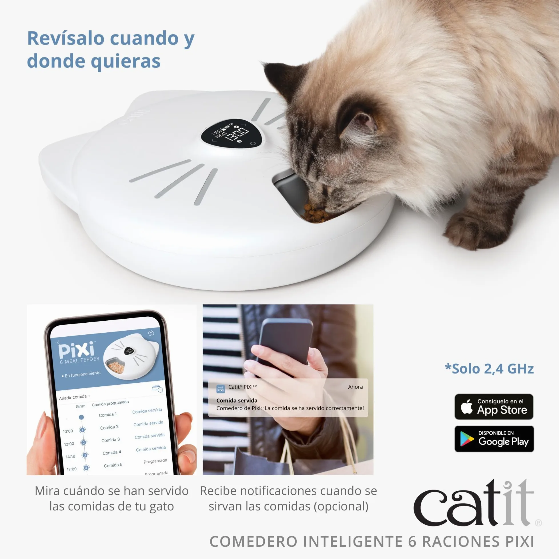 Catit PIXI Comedero Inteligente para Gatos 6 Raciones