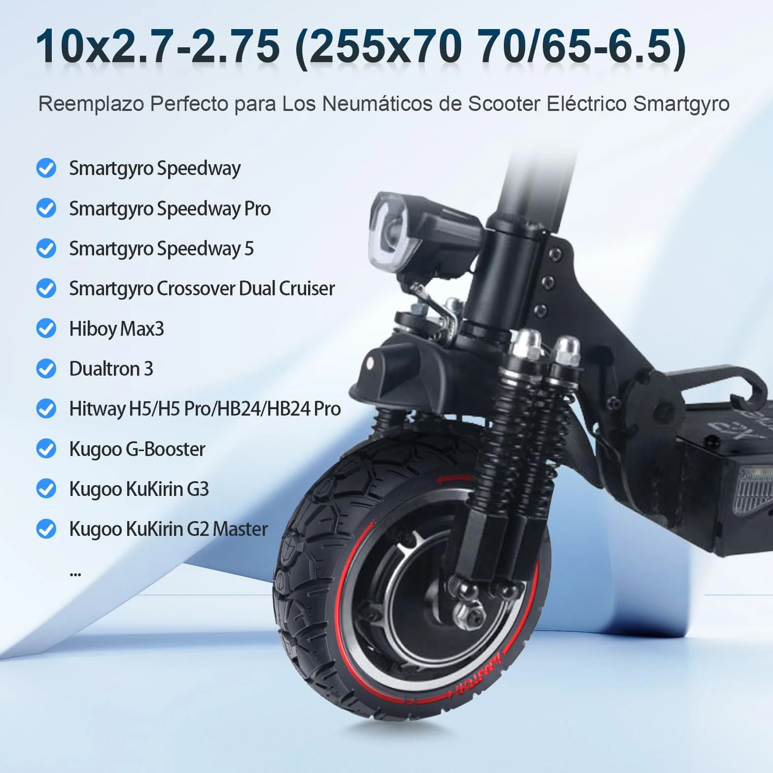 Hitway Neumáticos Sólidos 70/65-6,5 H5 HB24 Hiboy Smartgyro Speedway Rockway Crossover Speedway 5 Dualtron 3 Kugoo G-Booster KuKirin G3 (1 PCS)