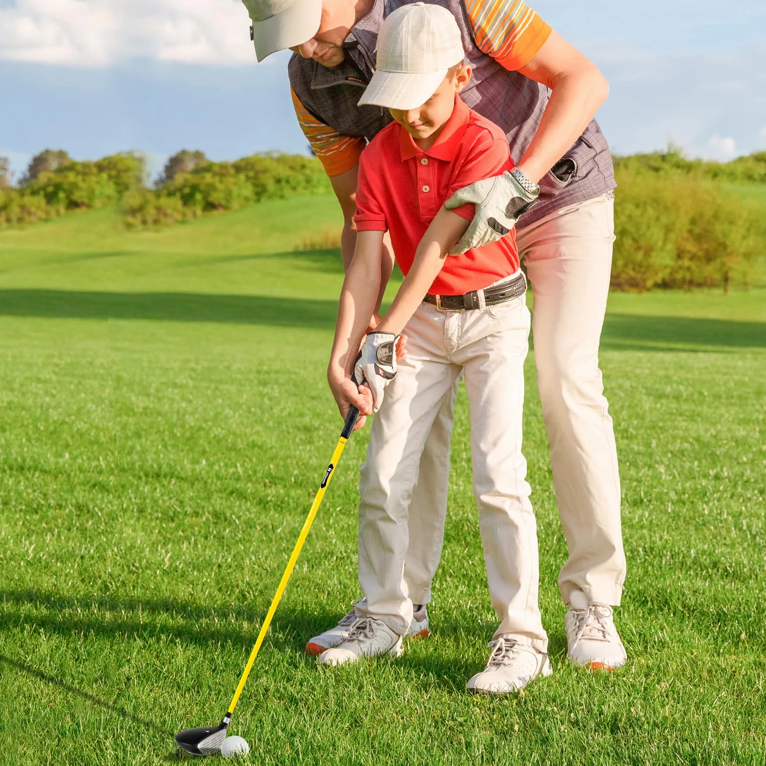 COSTWAY Palo de Golf Junior Madera de Calle 165CC para Niños 8-10 Años Diestro 86cm Fibra de Vidrio