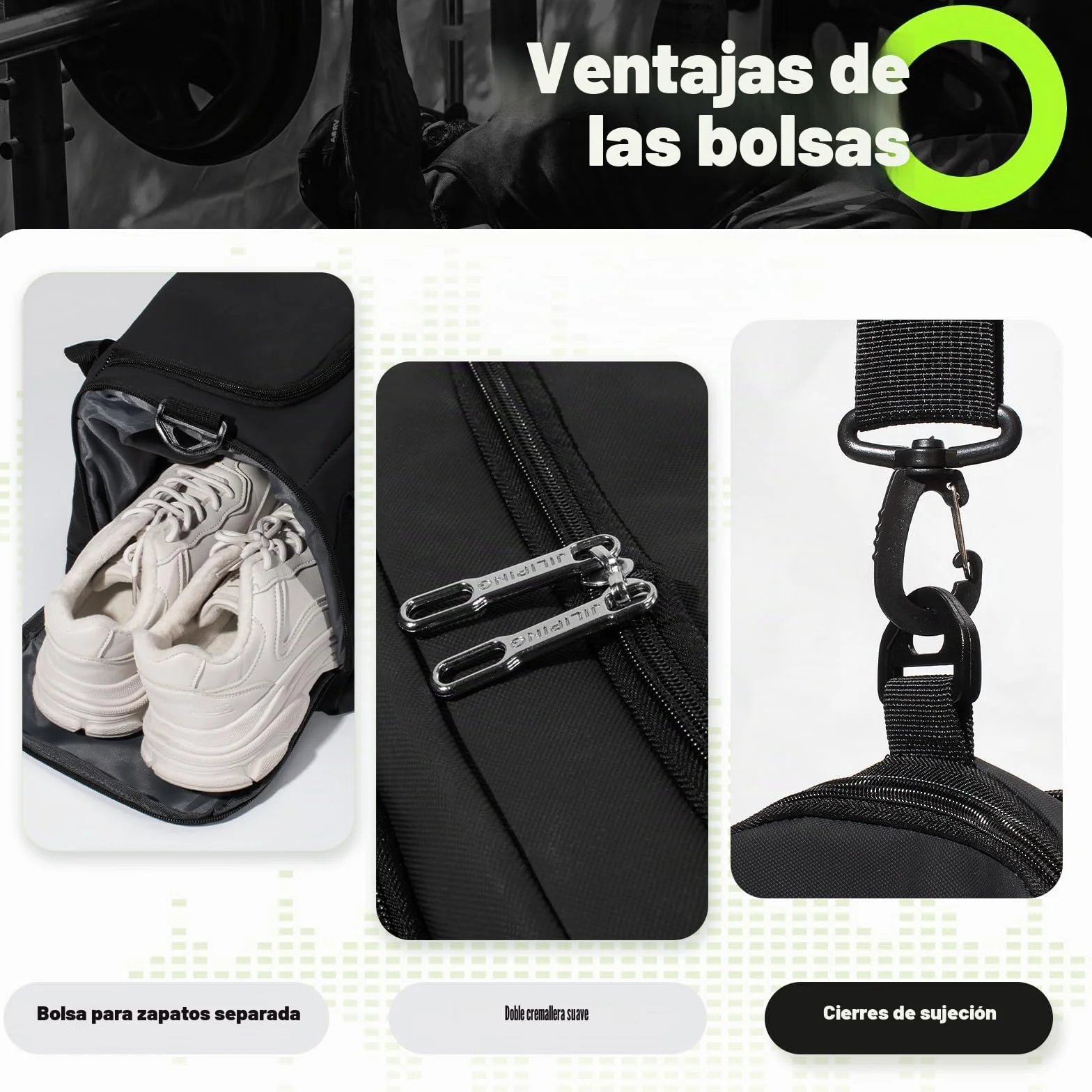 Bolsa de Deporte Gimnasio Viaje con Compartimento