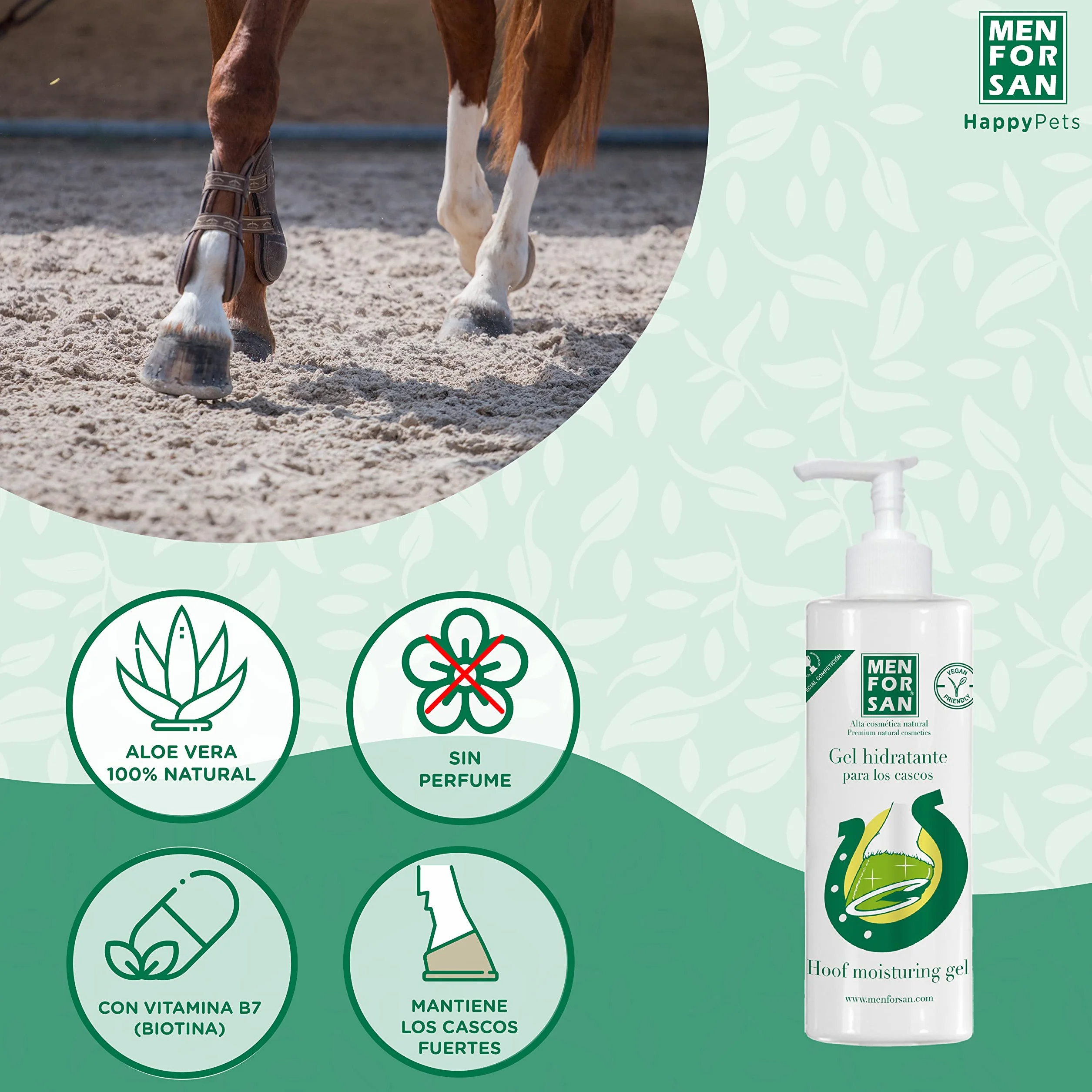 MENFORSAN Gel Hidratante para los Cascos de Caballos - 500ml