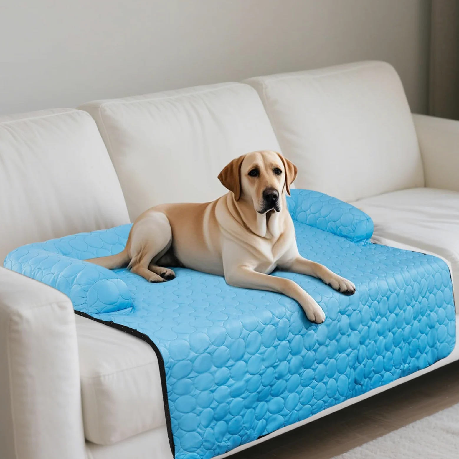 Sofá cama refrescante para perro, cama calmante para mascotas, funda impermeable para perros, lavable, tapete refrescante para gatos, manta protectora para sofá con parte inferior