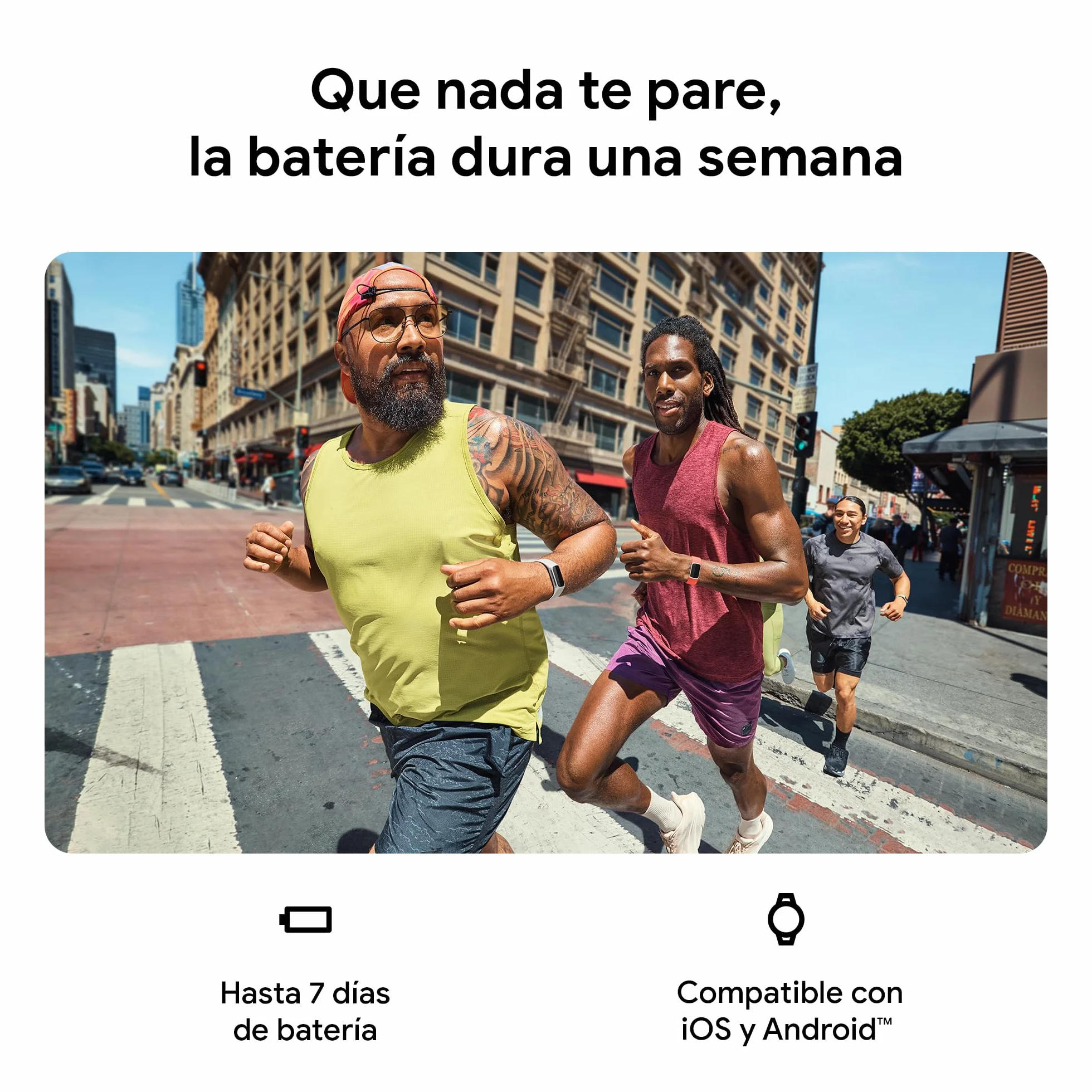 Google Fitbit Charge 6 Pulsera de actividad, 7 días de batería, Google Wallet y Maps, Obsidiana/Aluminio Negro