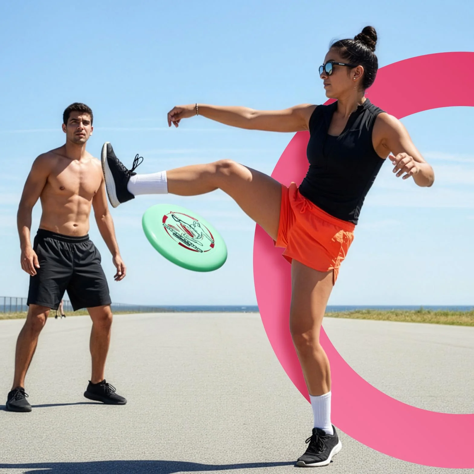 Wham-O Frisbee Freestyle Disc 160g 26.67cm PE Durable Flexible para Playa