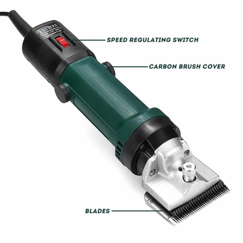 Profesional Eléctrico Esquiladora Caballo Recortadora Kit, 690W Alto Voltaje Mascota de Trabajo Pesado Tijeras Set, 6 Velocidades Ajustables, Adecuado para Caballos,llamas,Vacas,Cabras Otro Animal