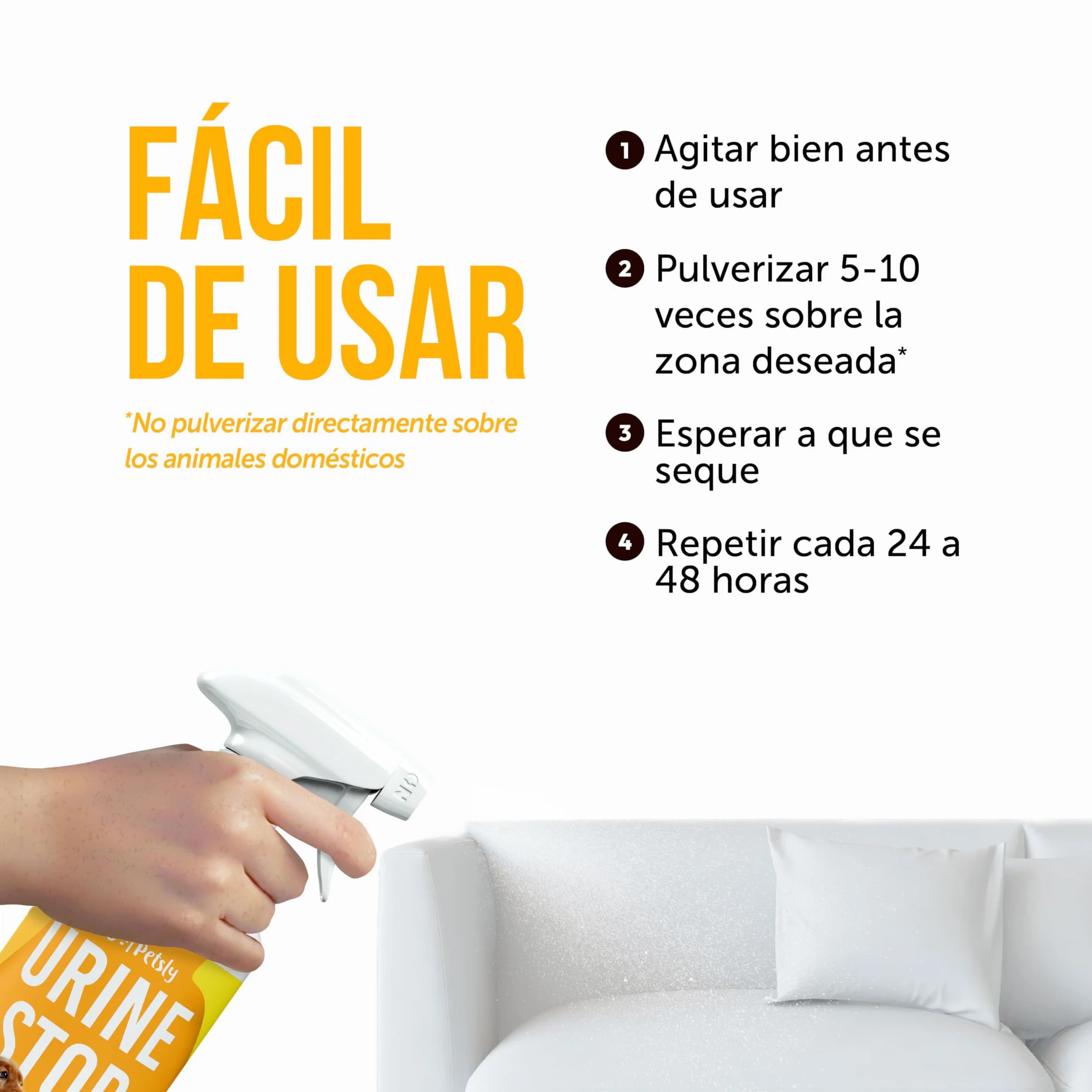 Petsly® Repelente Orina Perros y Gatos -500ml- Triple Acción - Adiestramiento, Evitar Pipi Perros y Gatos, Eliminador de Olores - Uso Interior y Exterior - No Mancha - Aroma Cítrico - Repelente Gatos