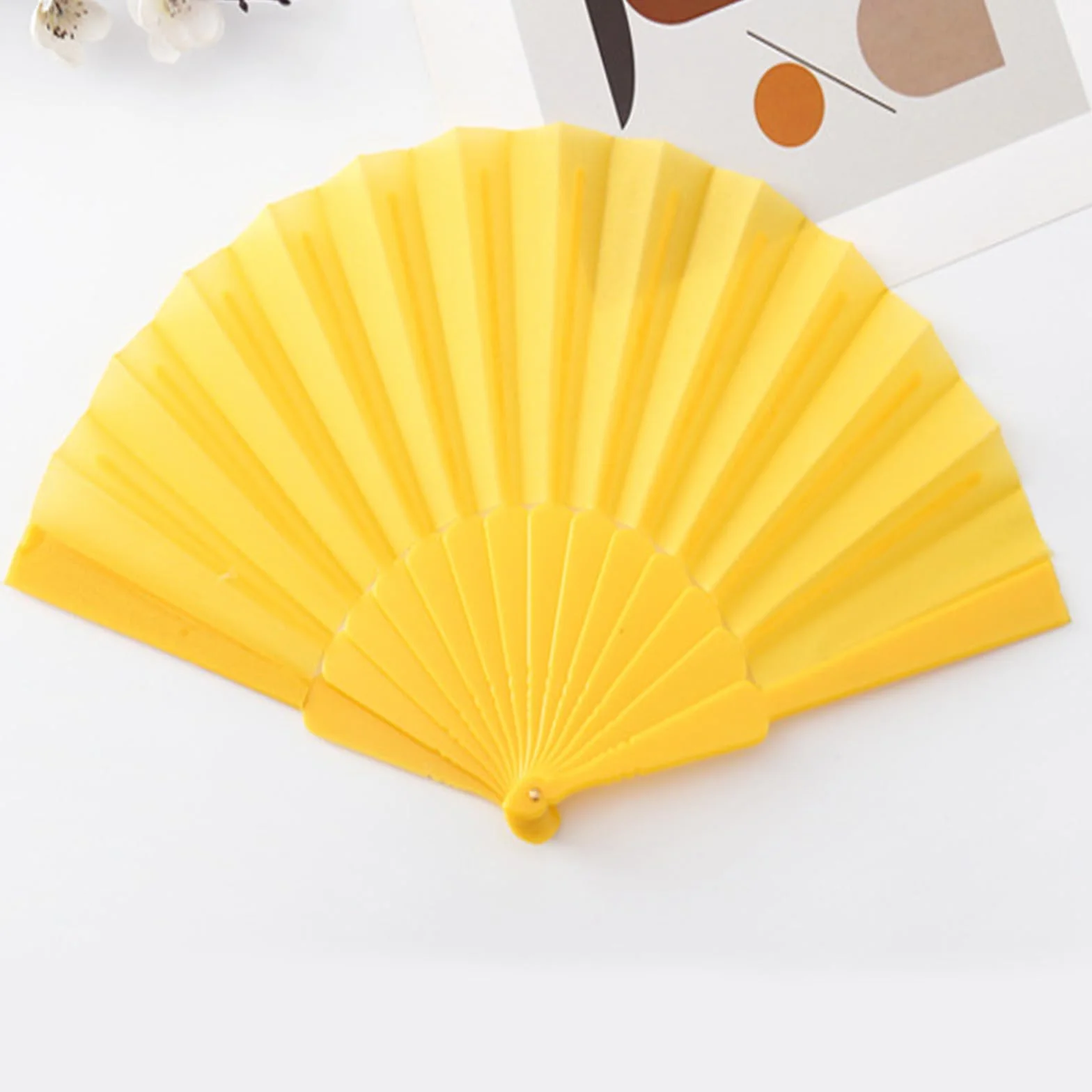 Abanico plegable chino retro de mano grande para baile cosplay fiesta