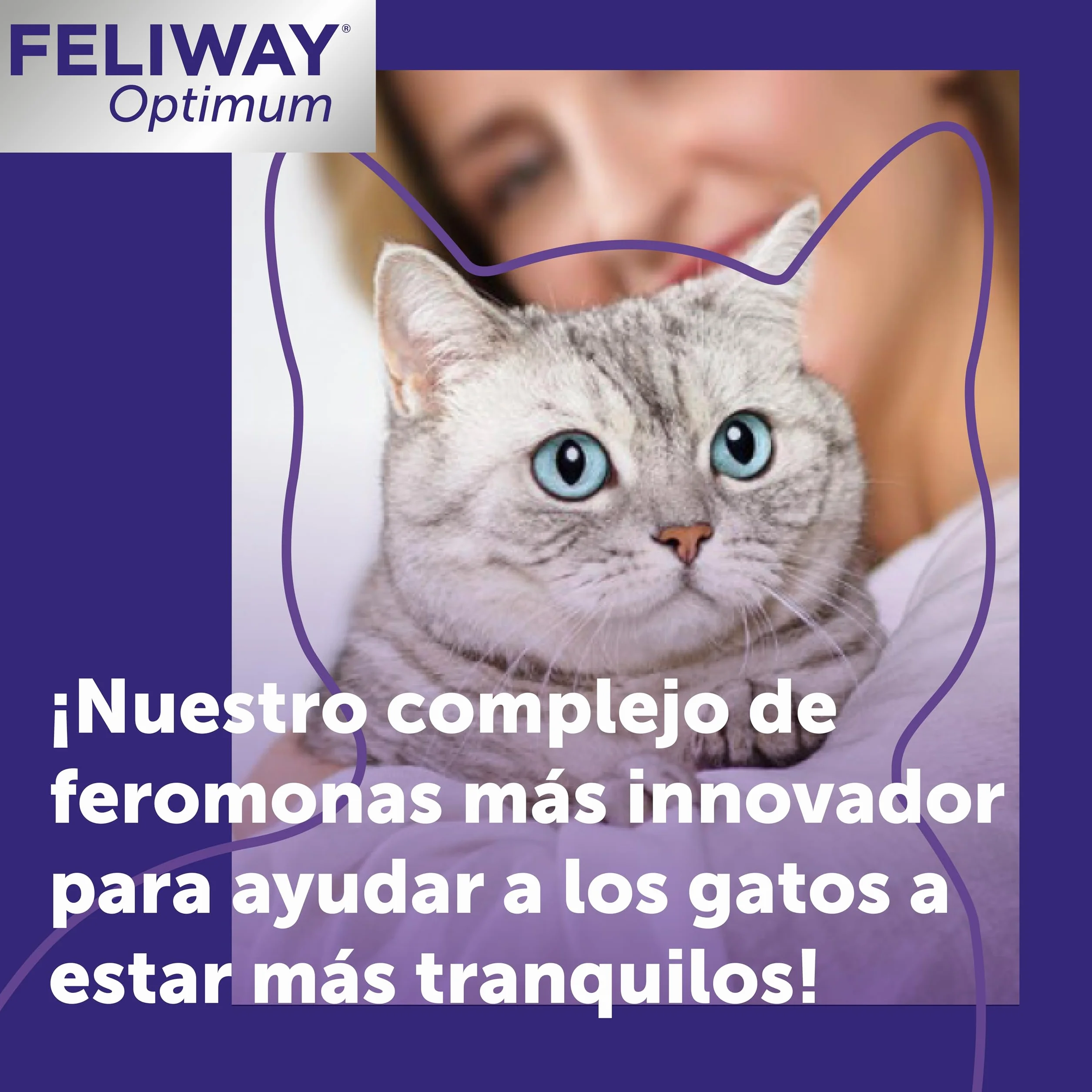 FELIWAY Optimum - Difusor + Recambio de feromonas calmantes para gatos (30 días, 48 mililitro) - Ayuda a reducir los signos más comunes de estrés. Recomendado por veterinarios. La mejor tranquilidad
