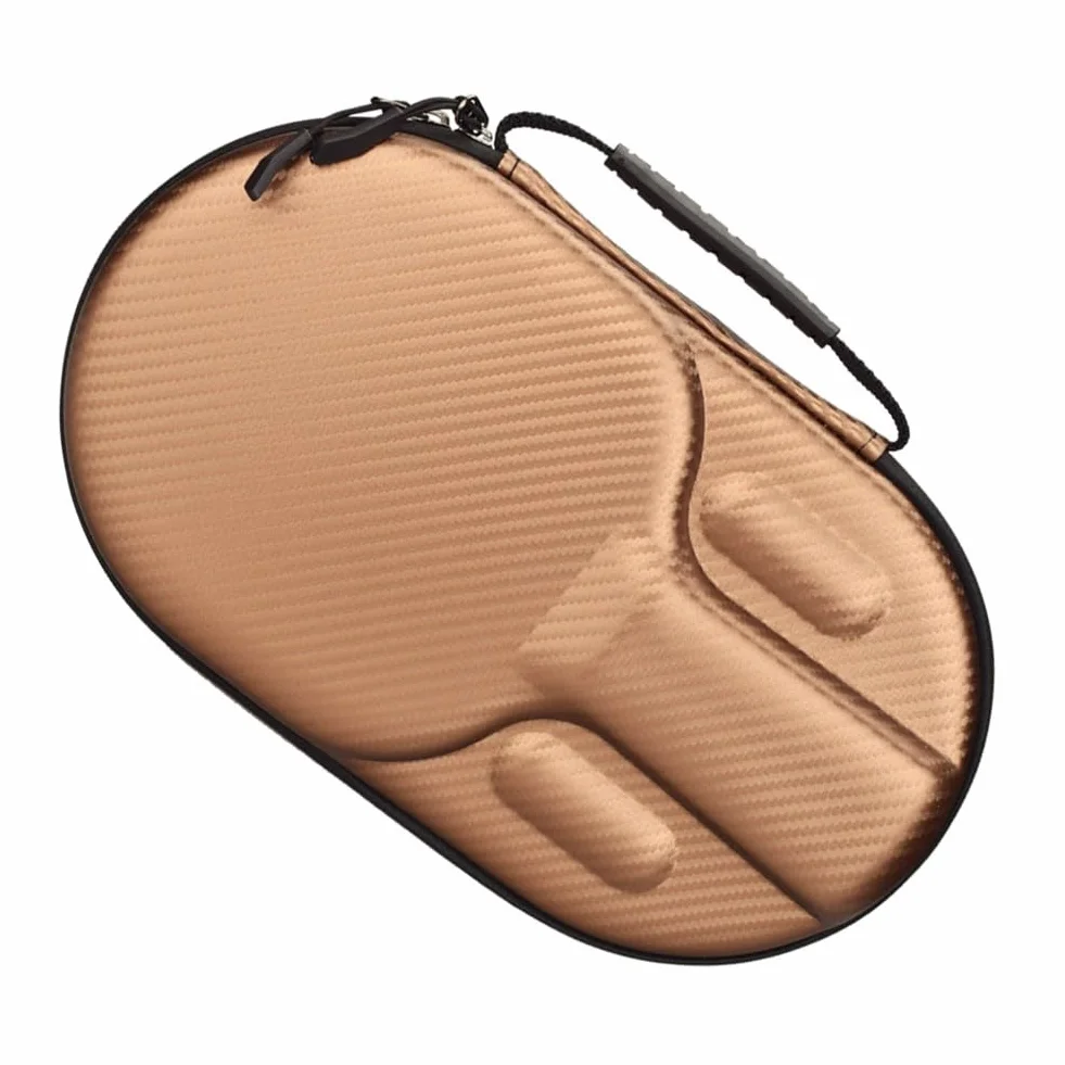 RichVibe Funda rígida de EVA para raquetas de tenis de mesa con asa, 2 paletas y 4 pelotas, amarillo