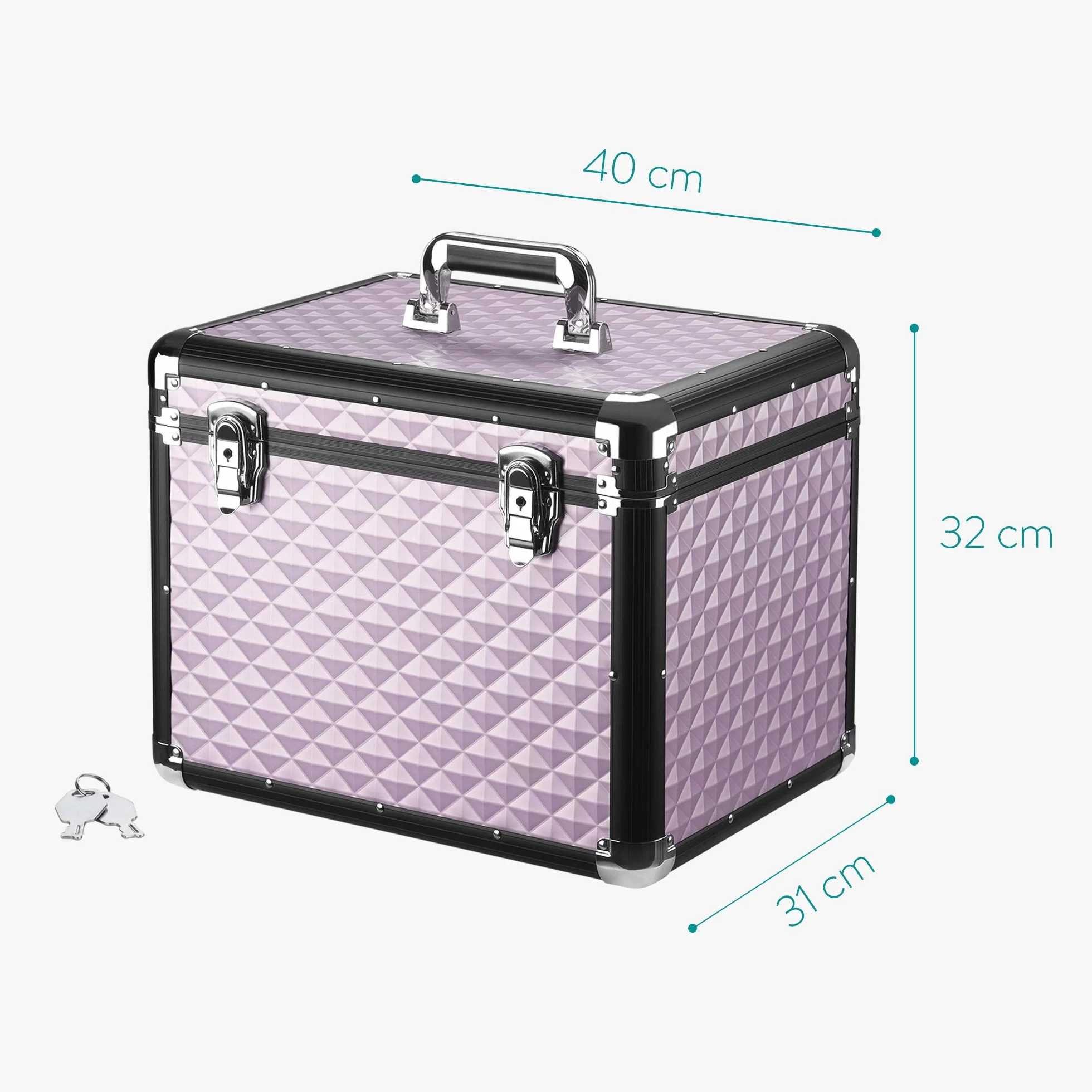 Navaris Caja para Accesorios para Caballos - Baúl de Aluminio para almacenaje y Transporte de Herramientas de Limpieza Cuidado de Caballo - Oro Rosa