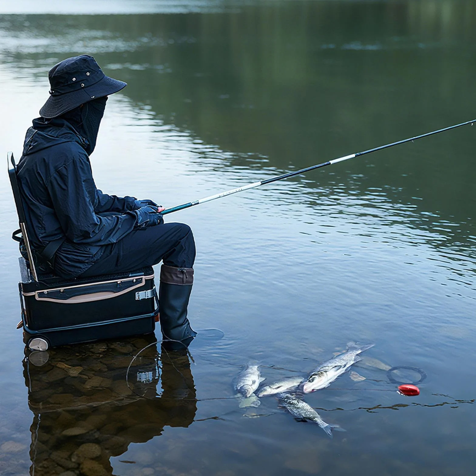 Sujetador de Equipo de Accesorios con Flotador - Cuerda para Sujeción de Peces - Agua Dulce y Salada Exterior Río Lago